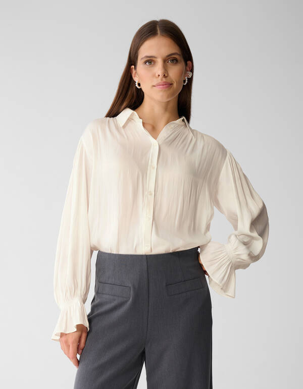 Gathering Blouse Gebroken Wit By Mieke SHOEBY WOMEN