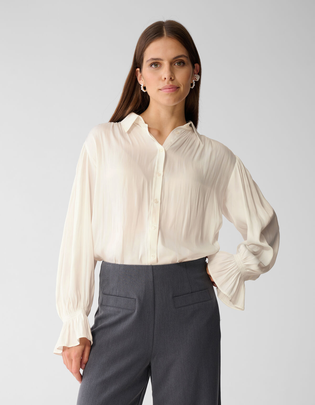 Gathering Blouse Gebroken Wit By Mieke SHOEBY WOMEN