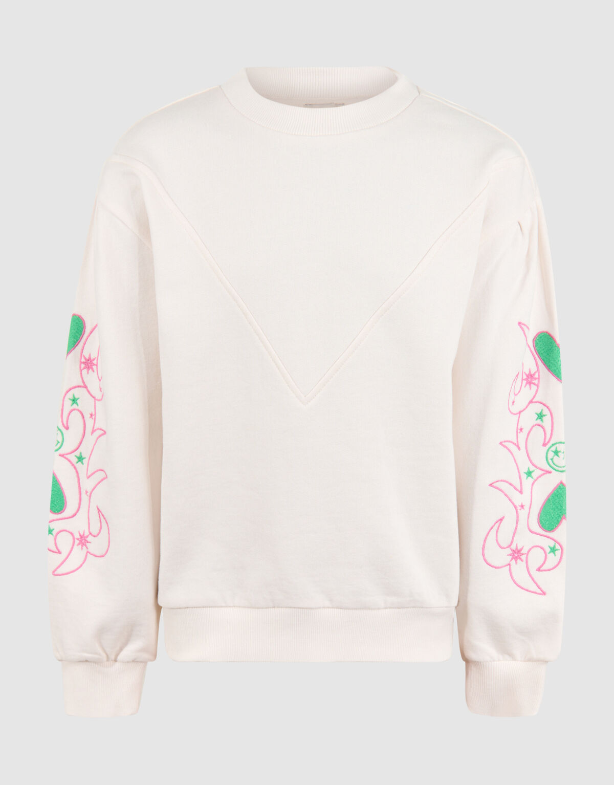 Embroidery Sweater Gebroken Wit SHOEBY GIRLS