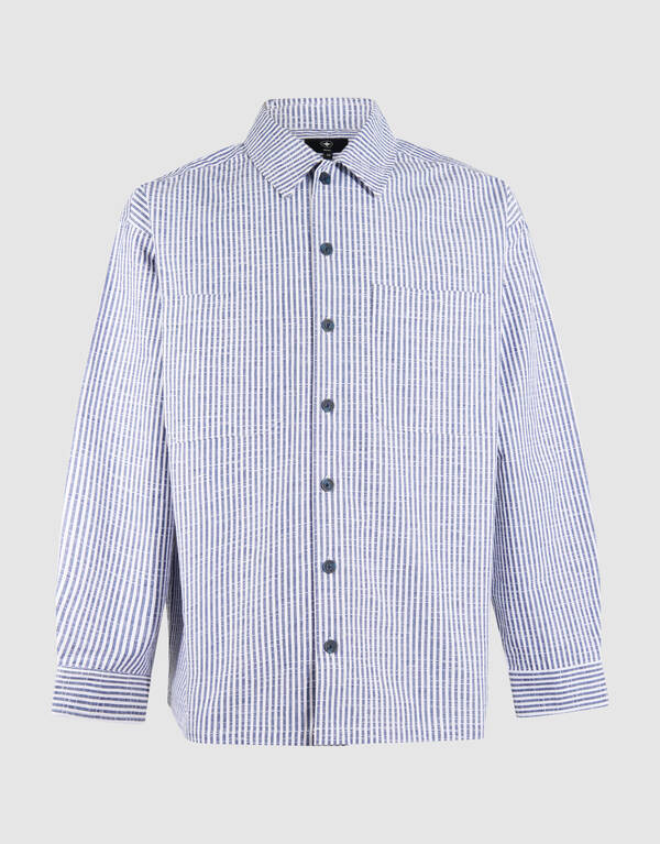 Pinstripe Overshirt Blauw SHOEBY MEN