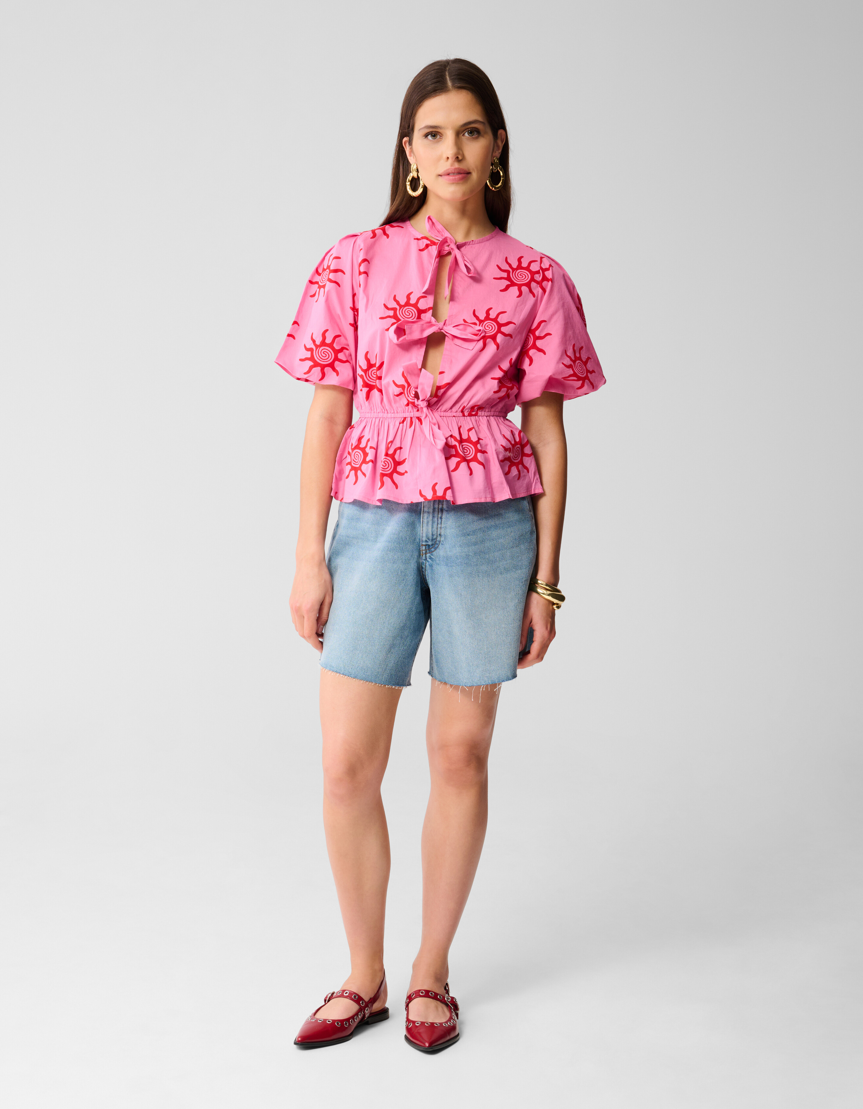 Printed Strik Top Roze SHOEBY WOMEN