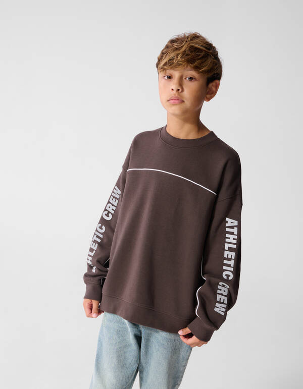 Sporty Sweater Donkerbruin SHOEBY BOYS