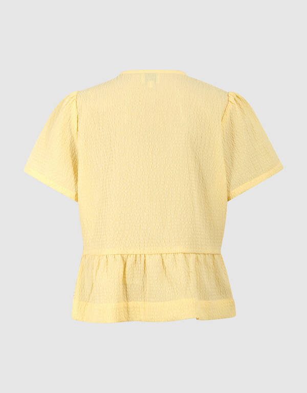 Strik Stripe Blouse Lichtgeel SHOEBY GIRLS