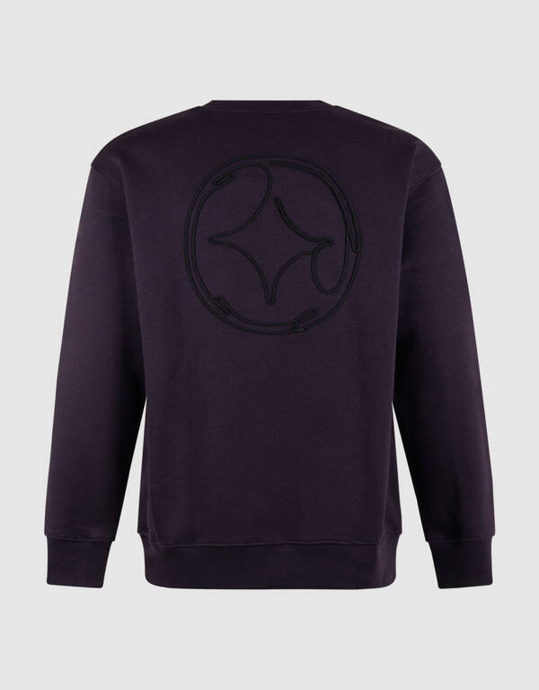 Cord Artwork Sweater Donkerrood SHOEBY MEN