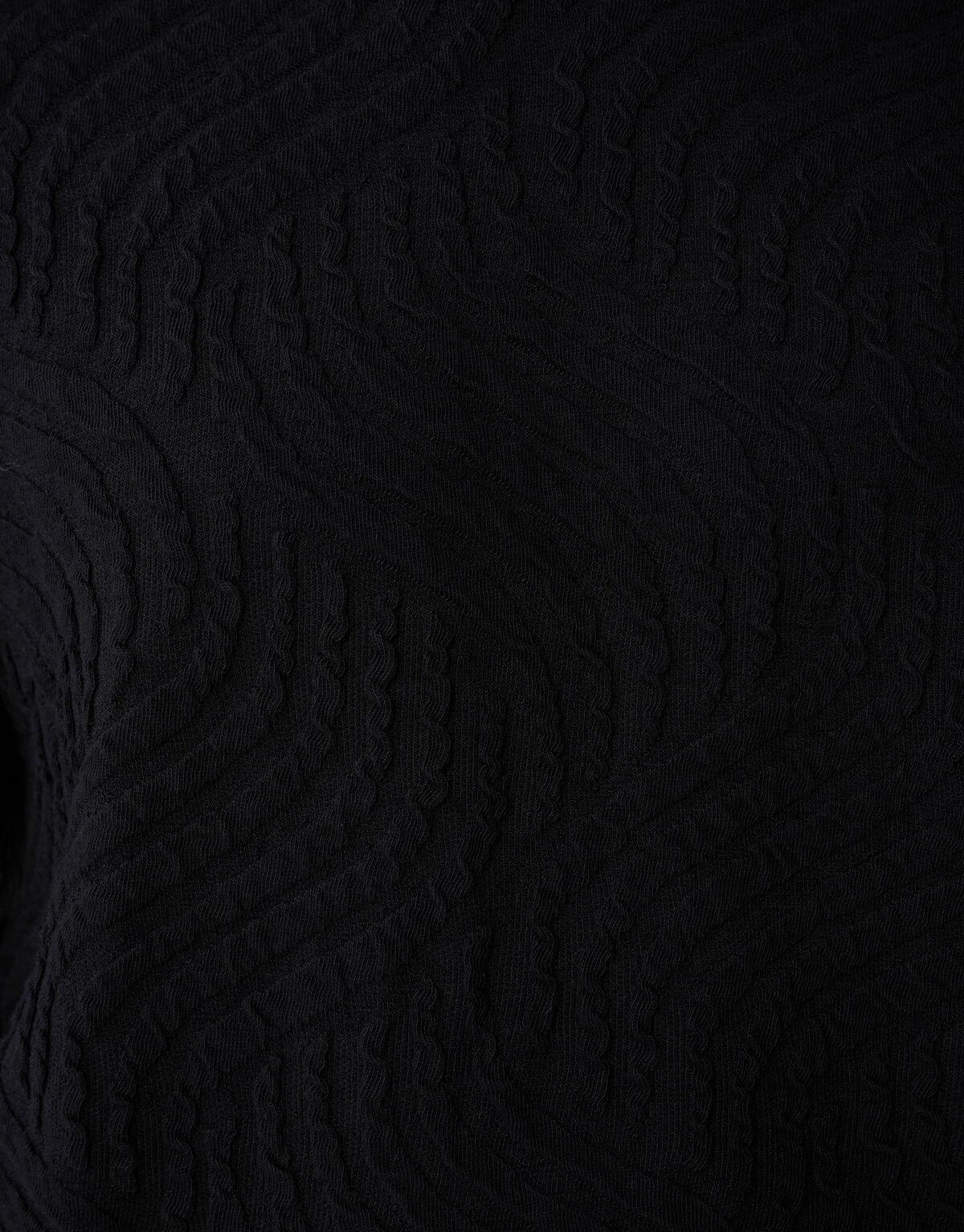 Wave Structuur Sweater Zwart SHOEBY MEN