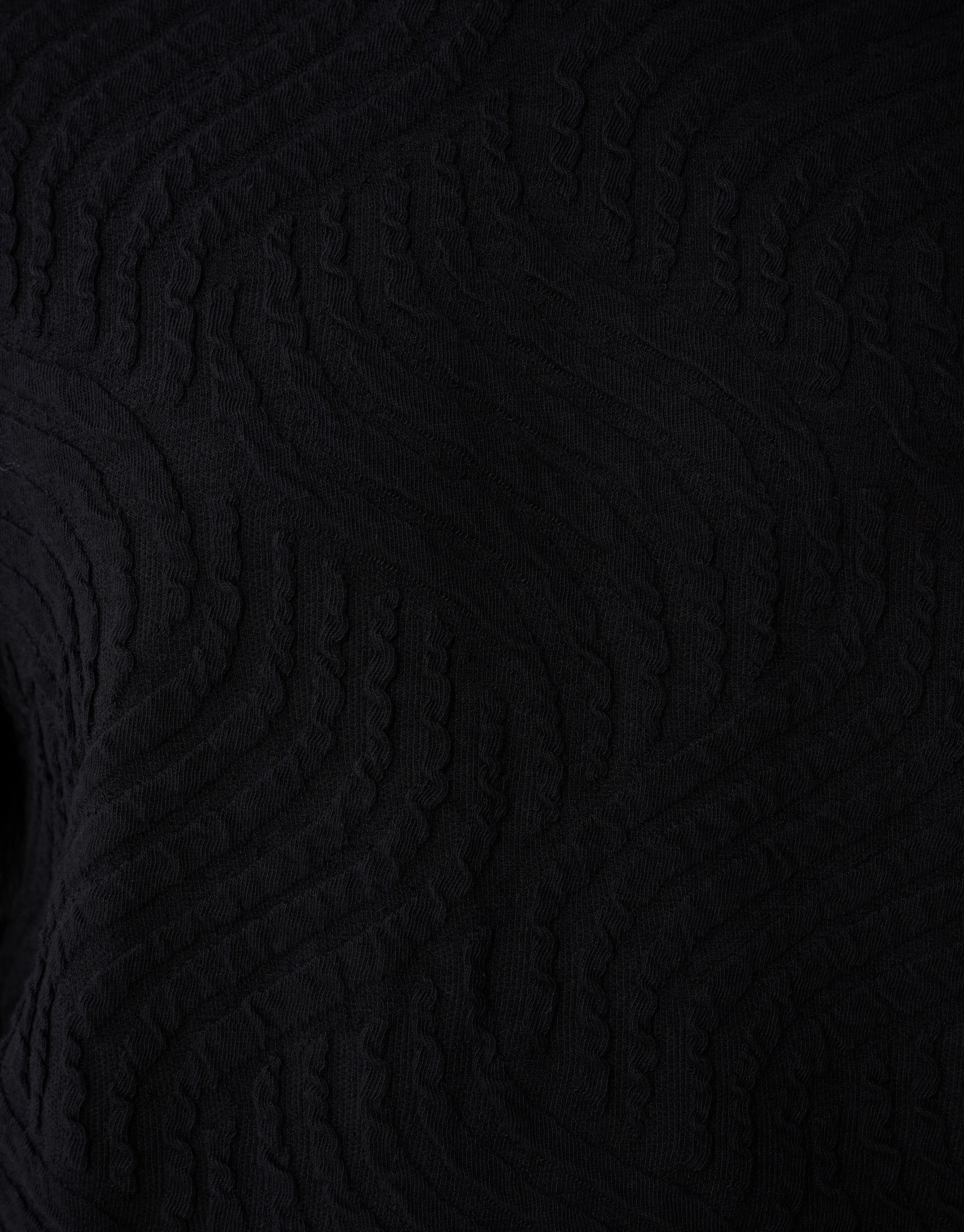 Wave Structuur Sweater Zwart SHOEBY MEN