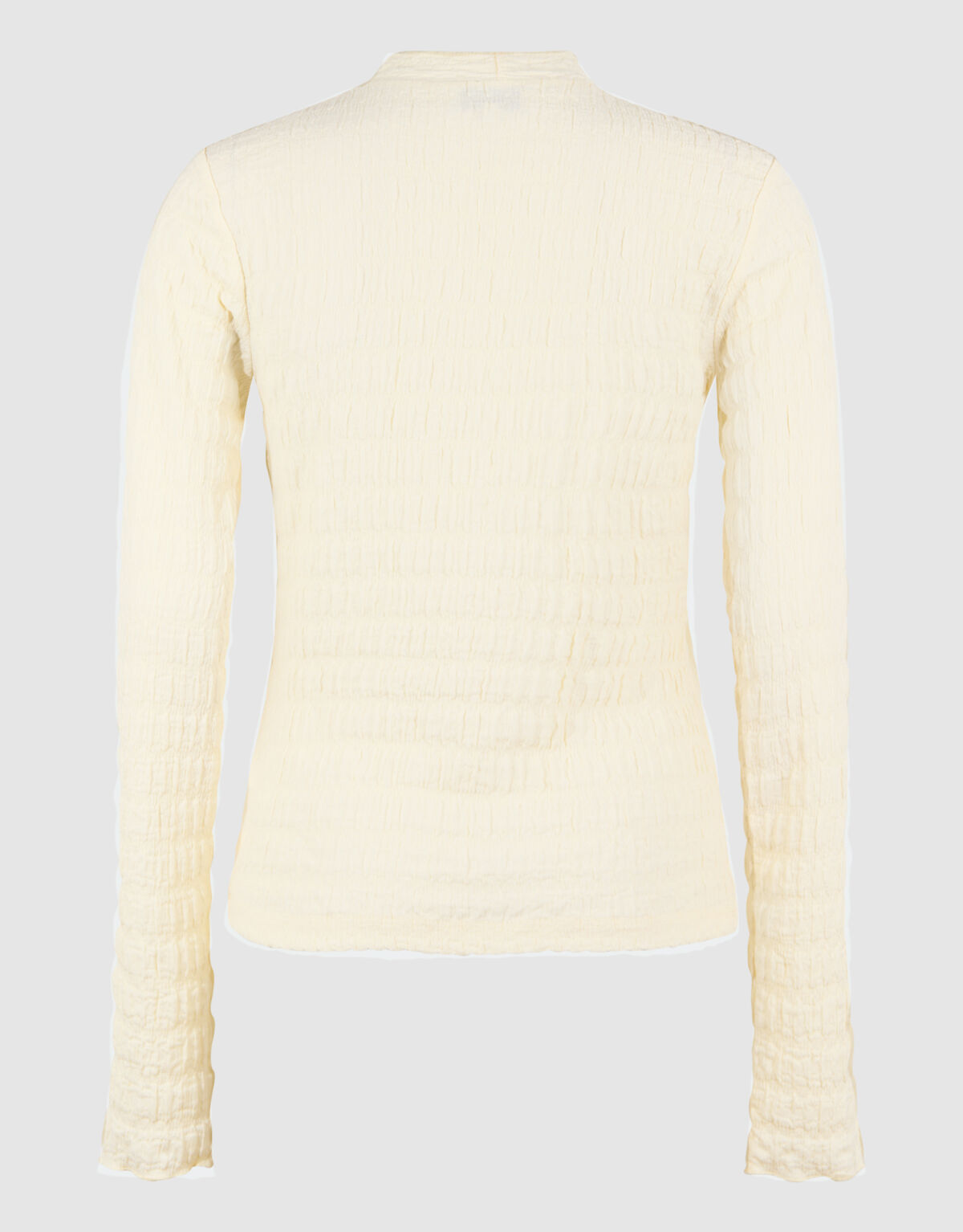 Structuur Longsleeve Top Gebroken Wit SHOEBY WOMEN