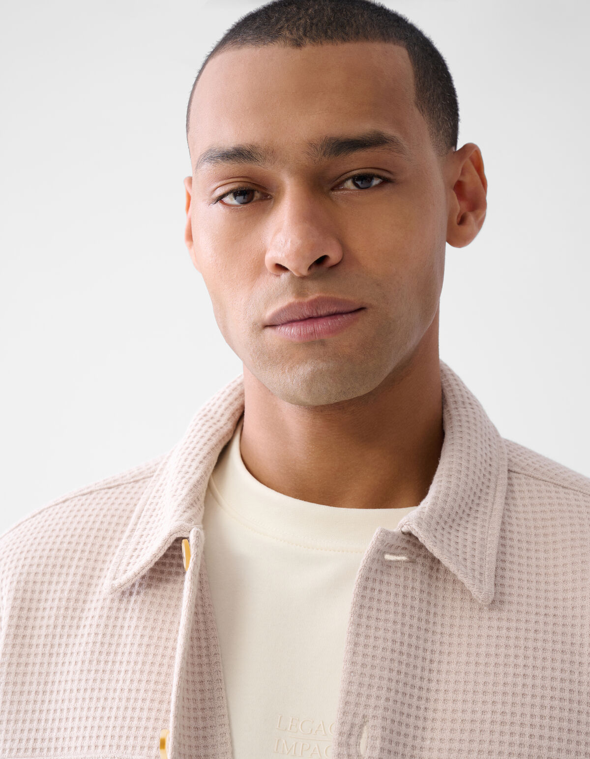 Structuur Overshirt Zand SHOEBY MEN