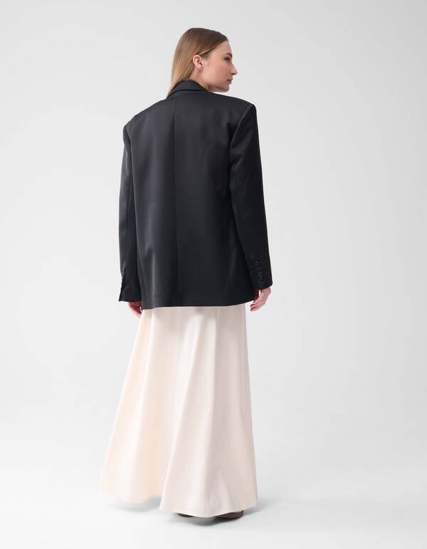 Satijnen Oversized Blazer Zwart By Lonneke SHOEBY WOMEN