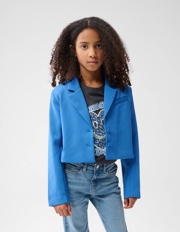 Cropped Blazer Blauw SHOEBY GIRLS