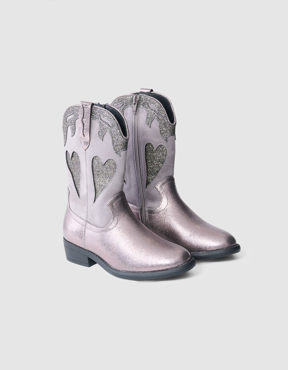 Shiny Heart Laarzen Zilver SHOEBY SHOES