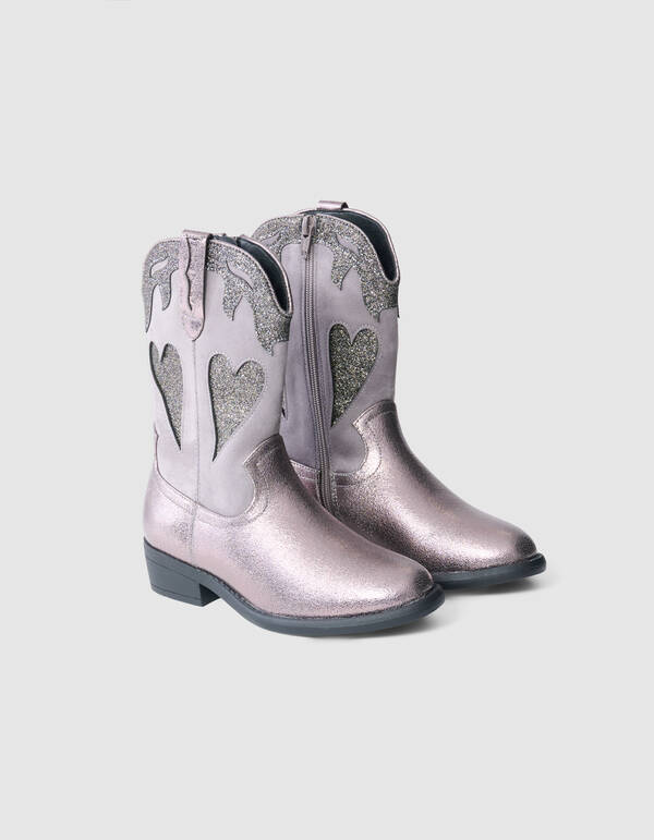 Shiny Heart Laarzen Zilver SHOEBY SHOES