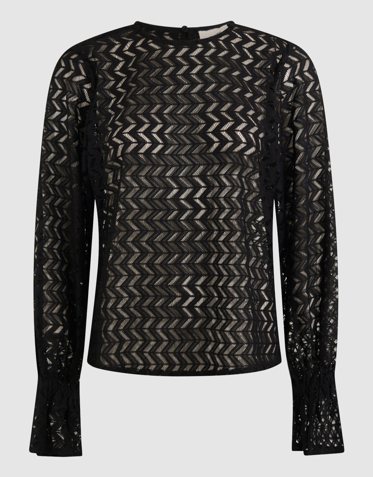 Kanten Zigzag Top Zwart SHOEBY WOMEN