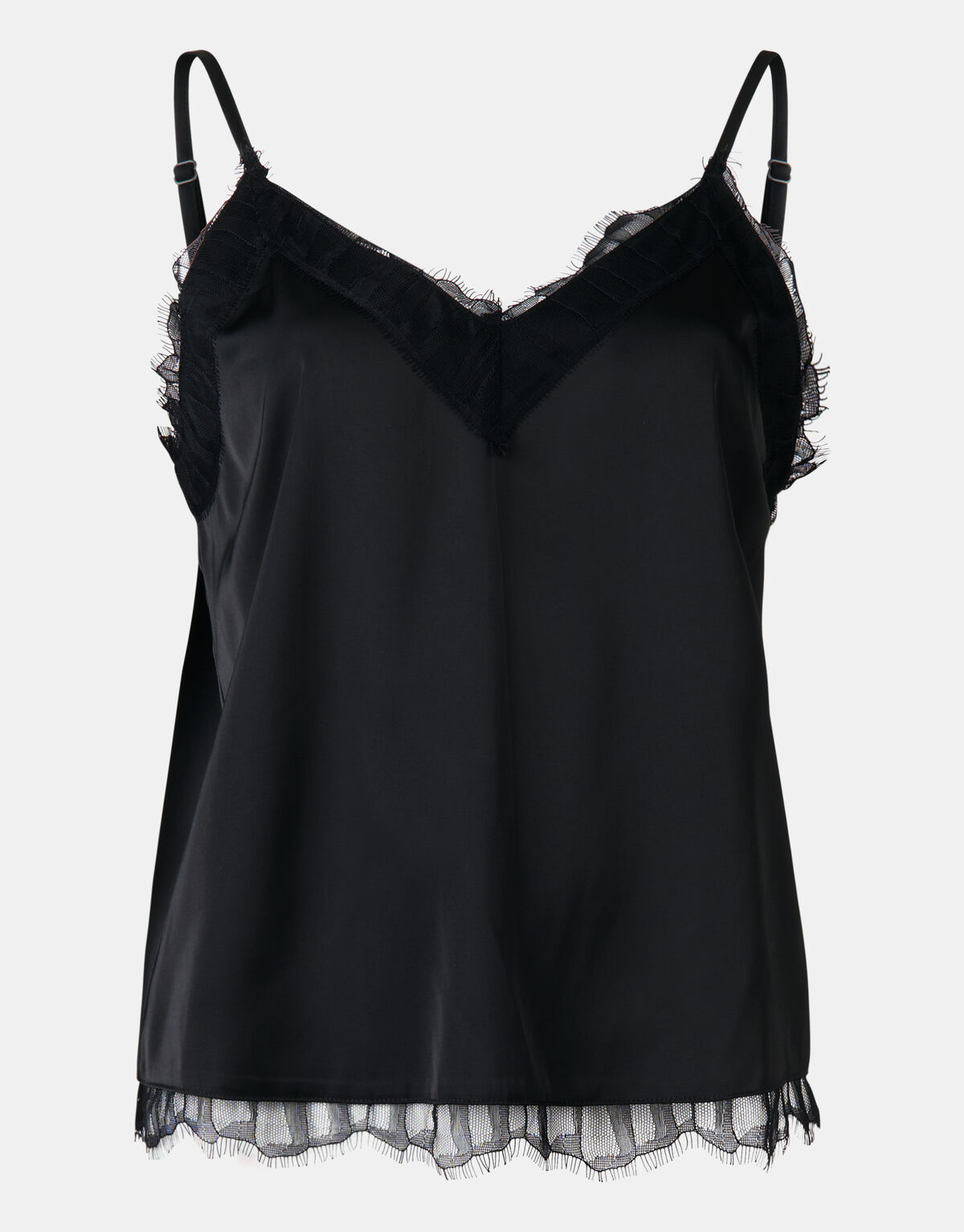 Satijnen Lace Top Zwart SHOEBY WOMEN