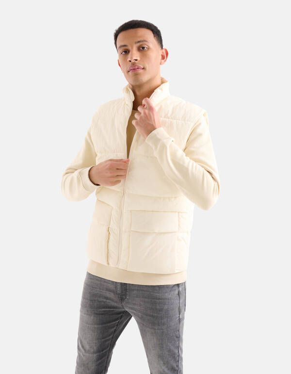 Gewatteerde Bodywarmer Gebroken Wit SHOEBY MEN