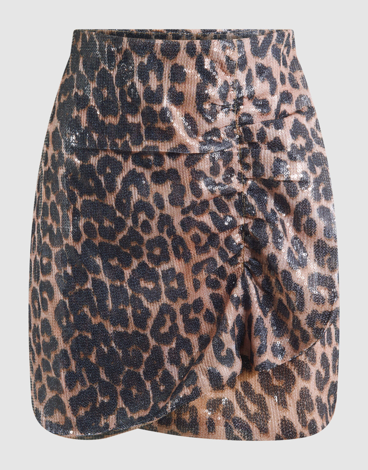 Leopard Sequin Mini Rok Bruin SHOEBY WOMEN