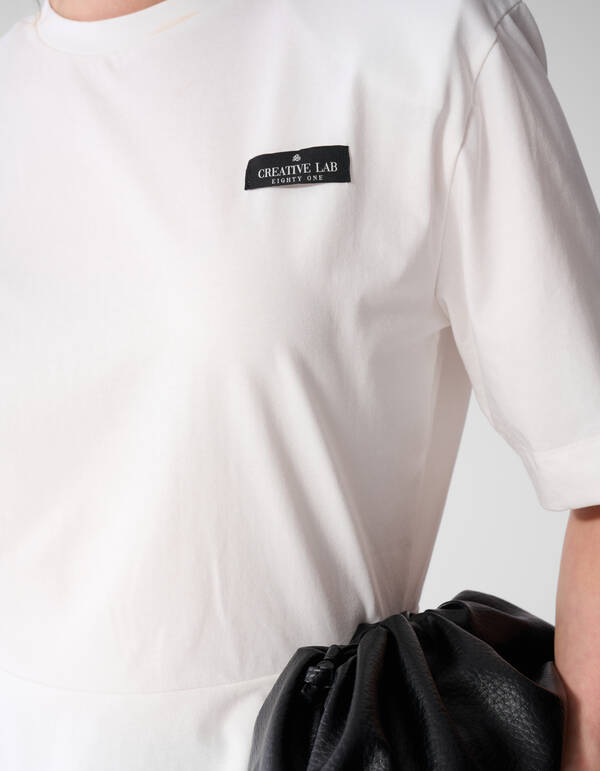 Peplum T-shirt Wit SHOEBY WOMEN