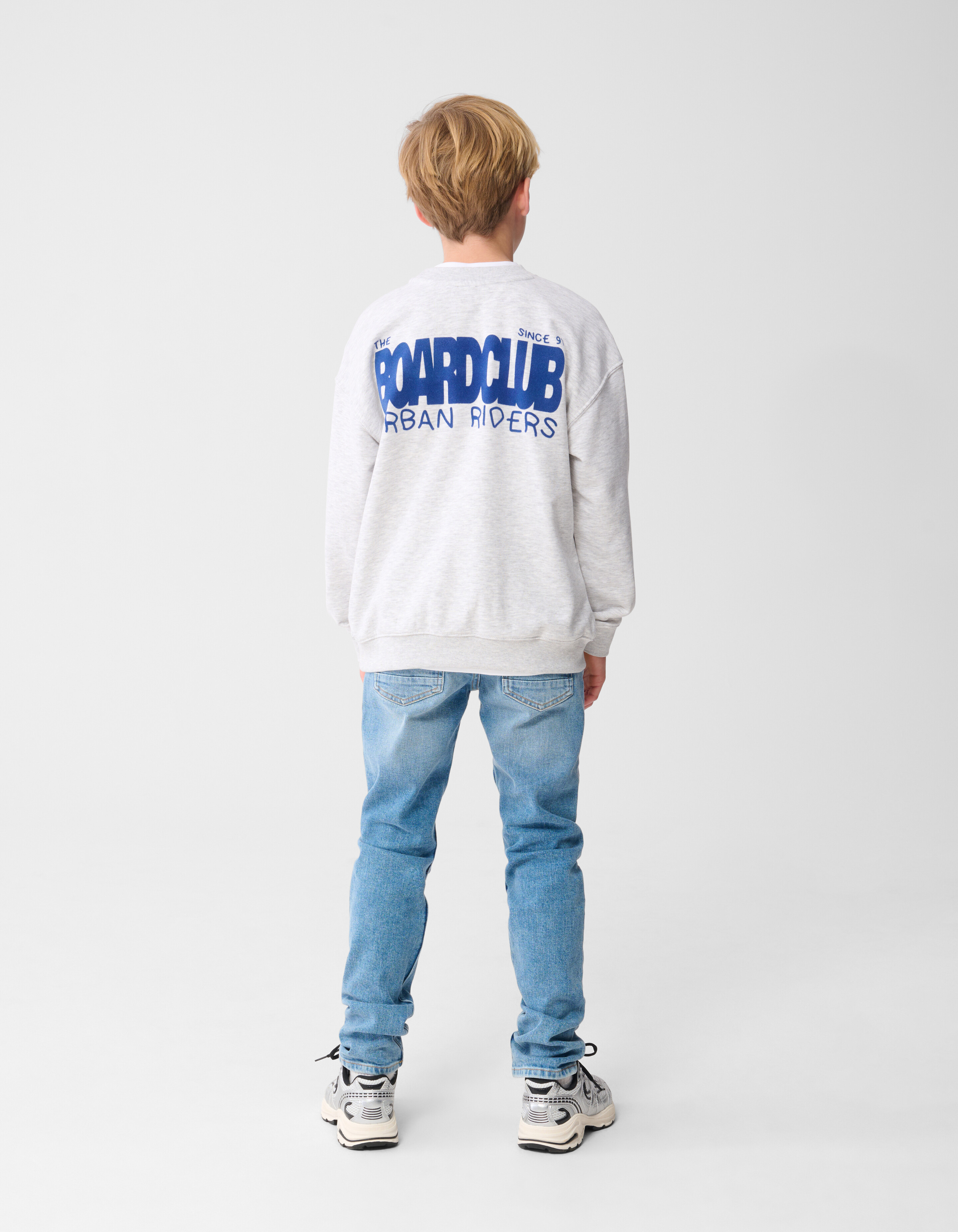 Boardclub Artwork Sweater Lichtgrijs SHOEBY BOYS