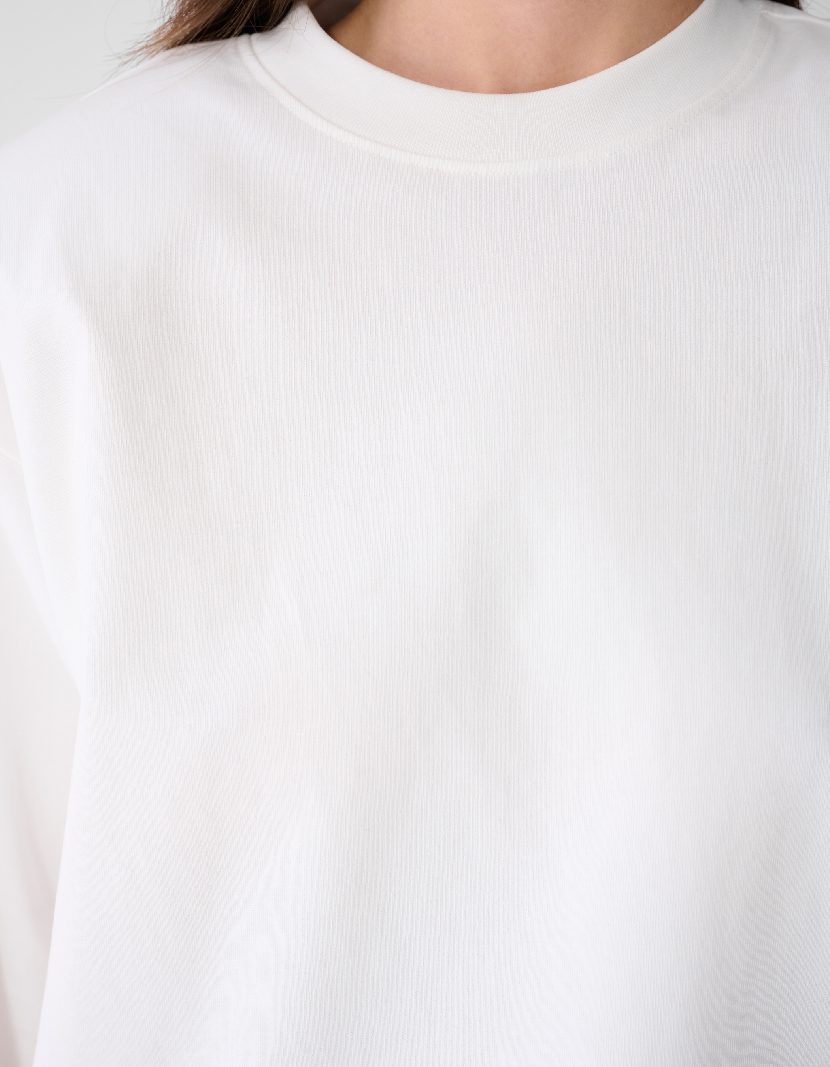 Oversized Basic Longsleeve T-shirt Wit SHOEBY WOMEN