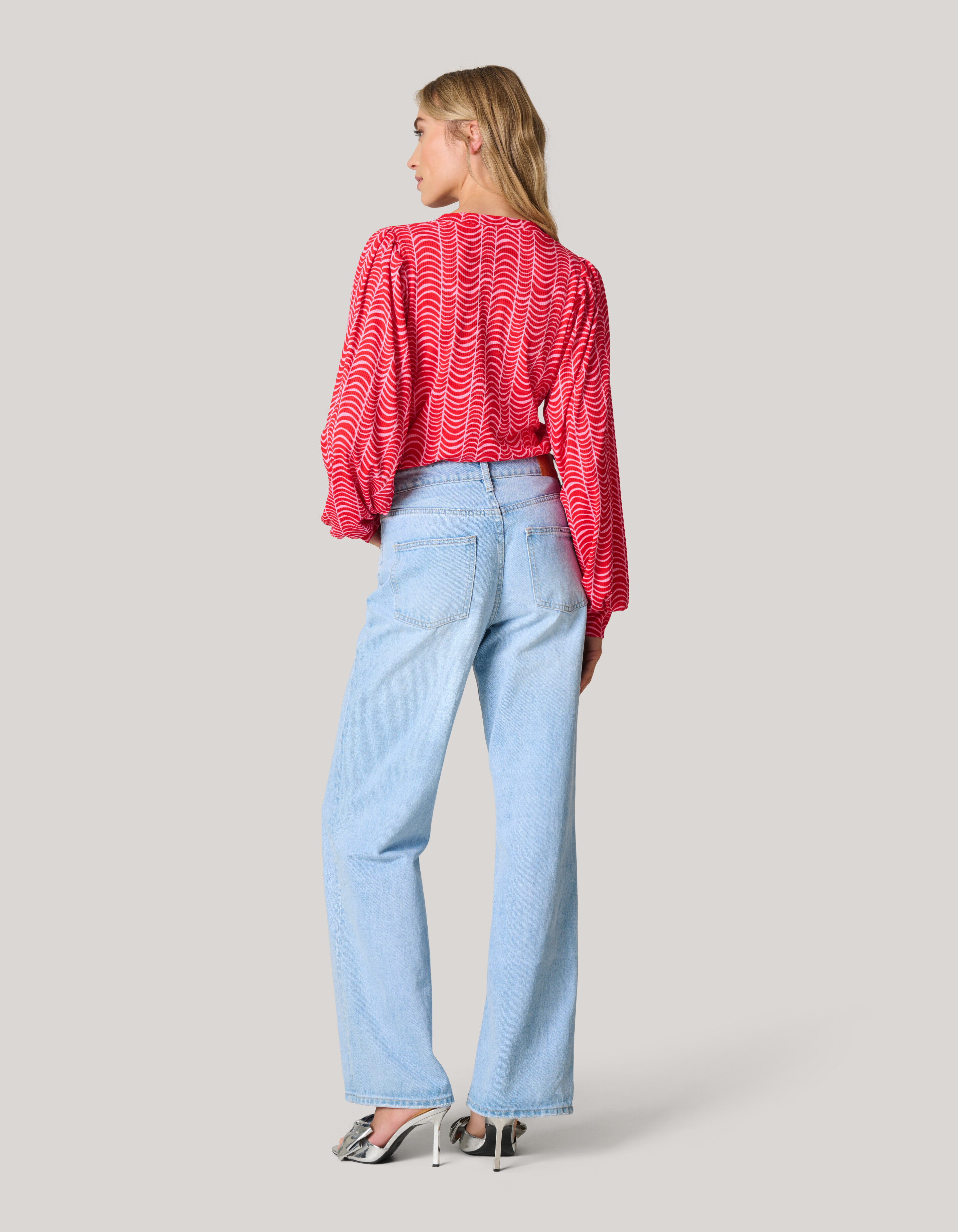 Rib Jersey Top Rood SHOEBY WOMEN