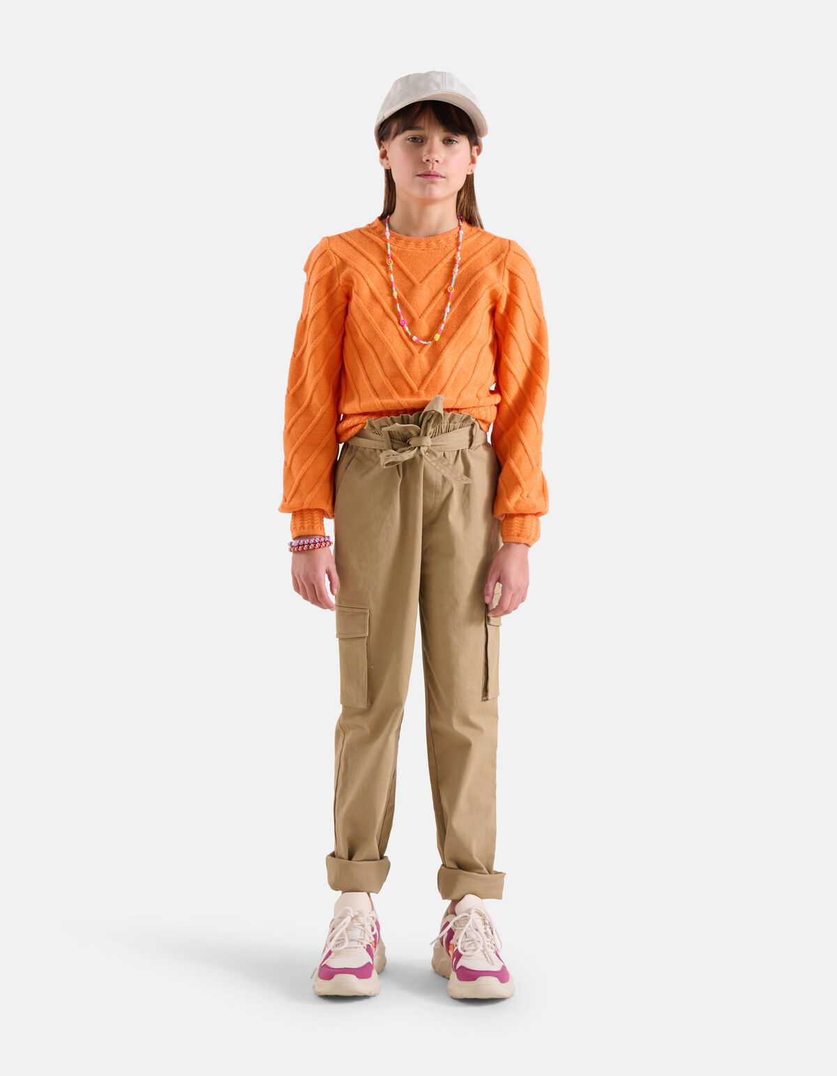 Structuur Trui Oranje SHOEBY GIRLS
