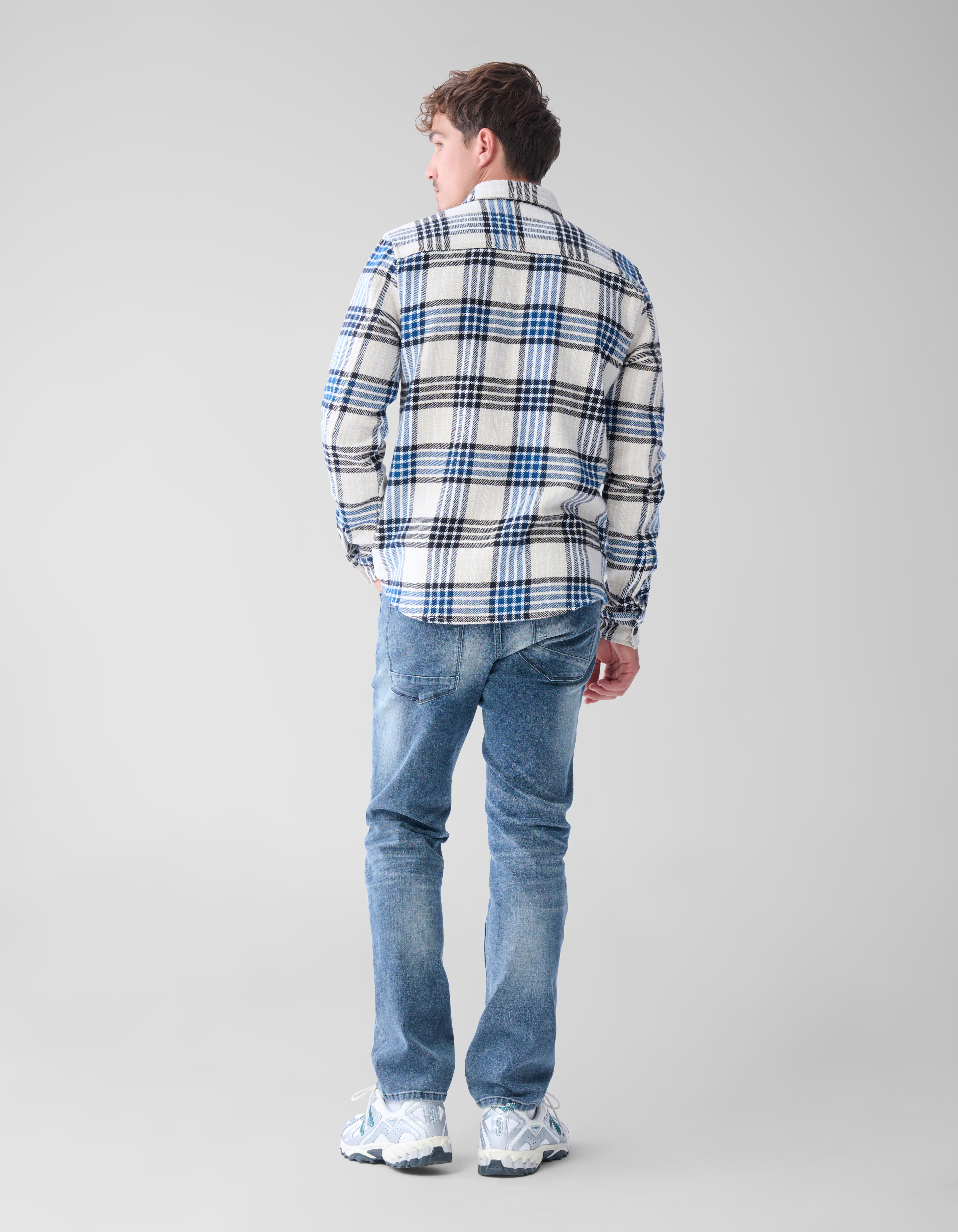Ruiten Overshirt Blauw SHOEBY MEN