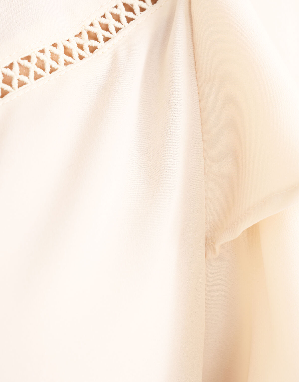 Tape Detail Top Gebroken Wit SHOEBY WOMEN