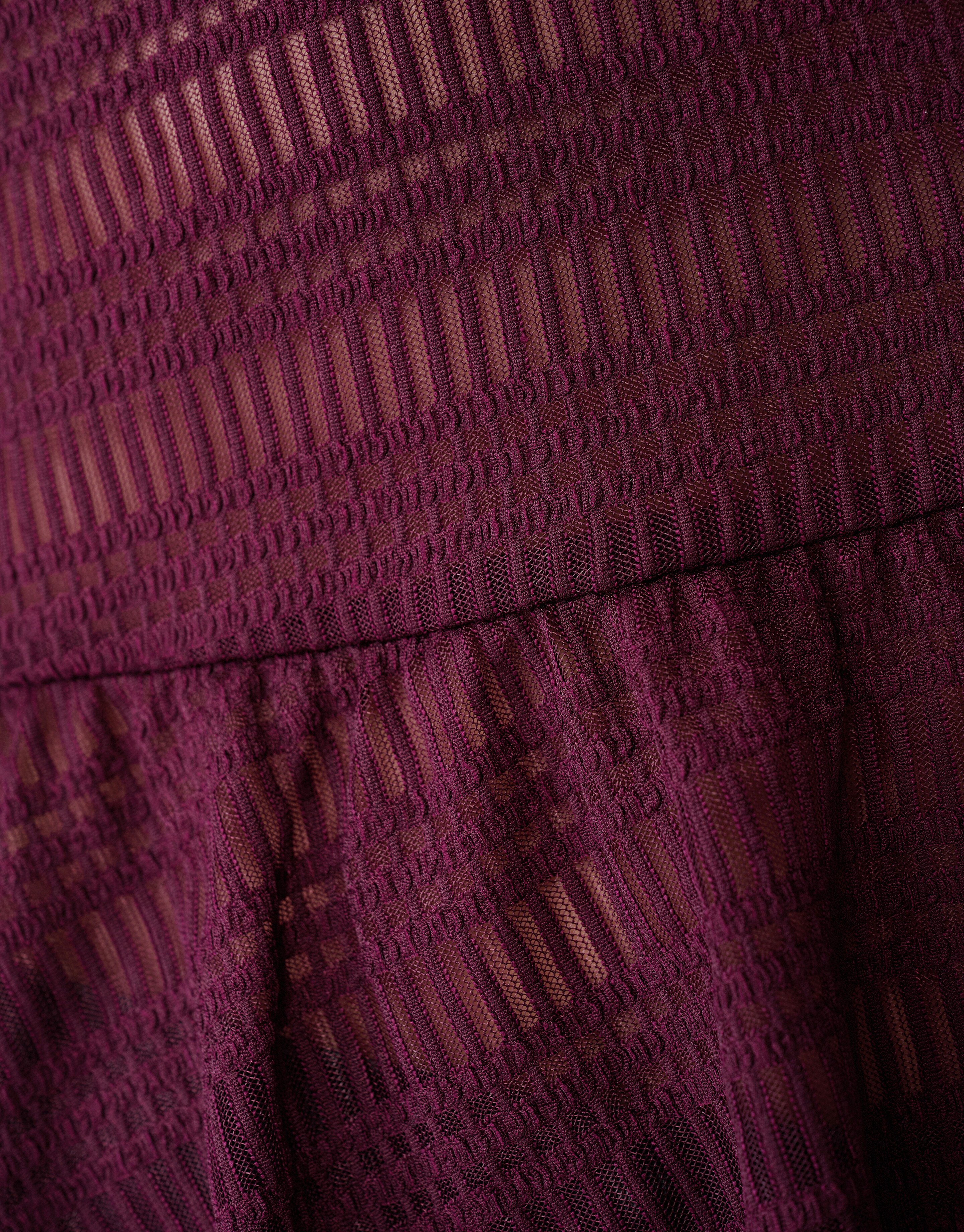 Mesh Structuur Blouse Donkerrood SHOEBY WOMEN