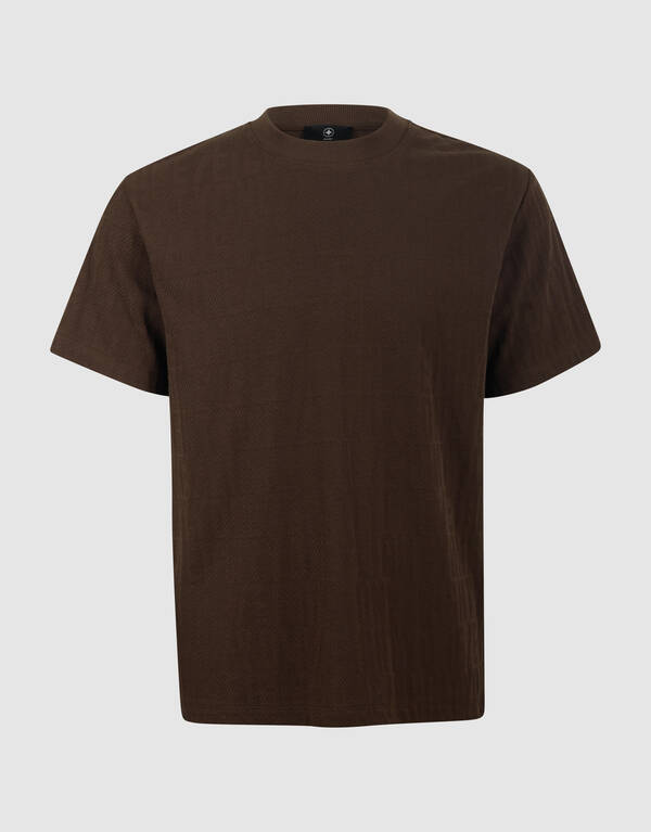 Eighty One Text T-shirt Donkerbruin SHOEBY MEN