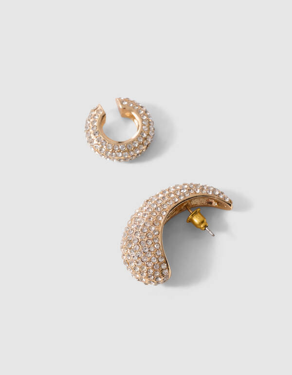 Pointy Strass Oorbellen Set Goud SHOEBY ACCESSOIRES