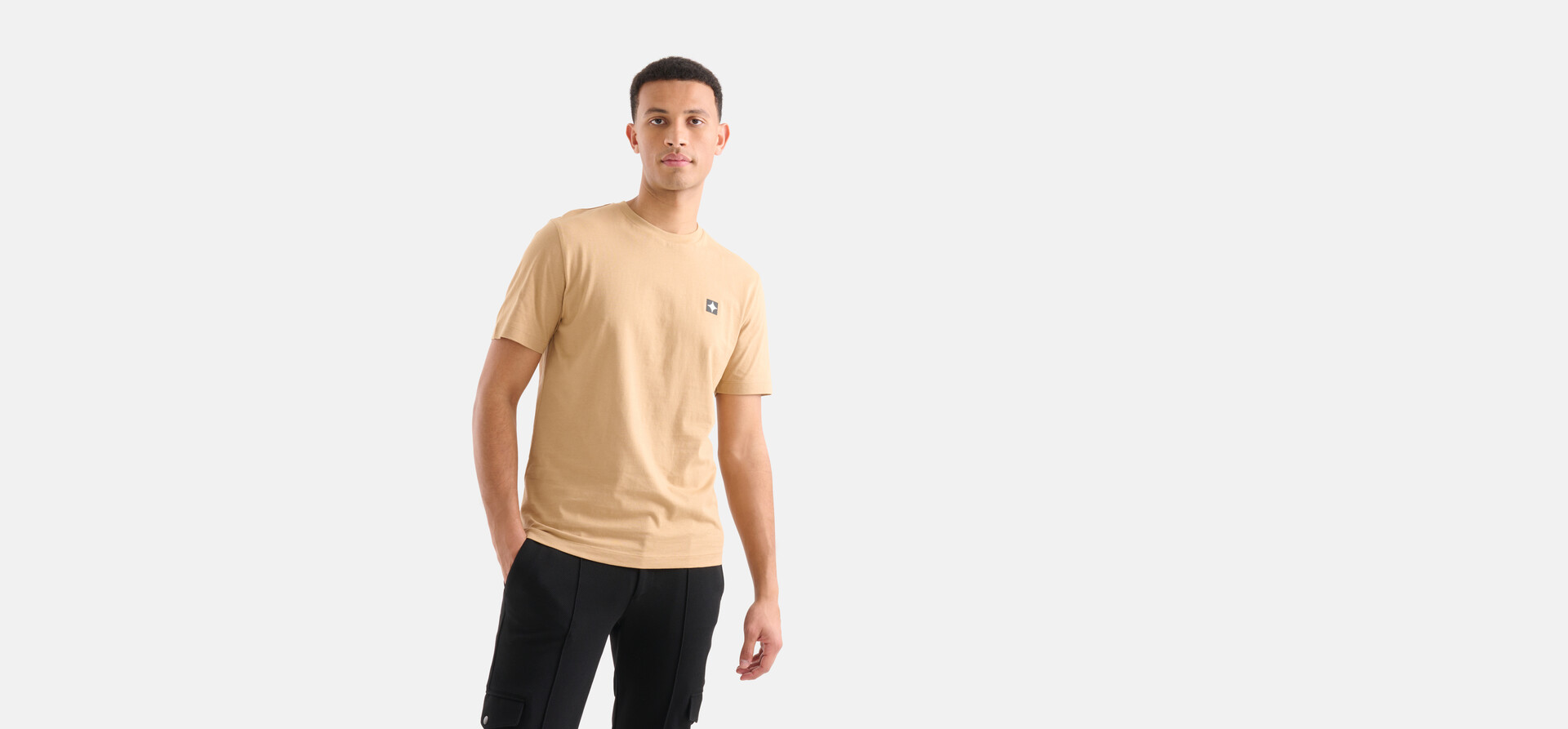 Sparkle T-shirt Lichtbruin SHOEBY MEN