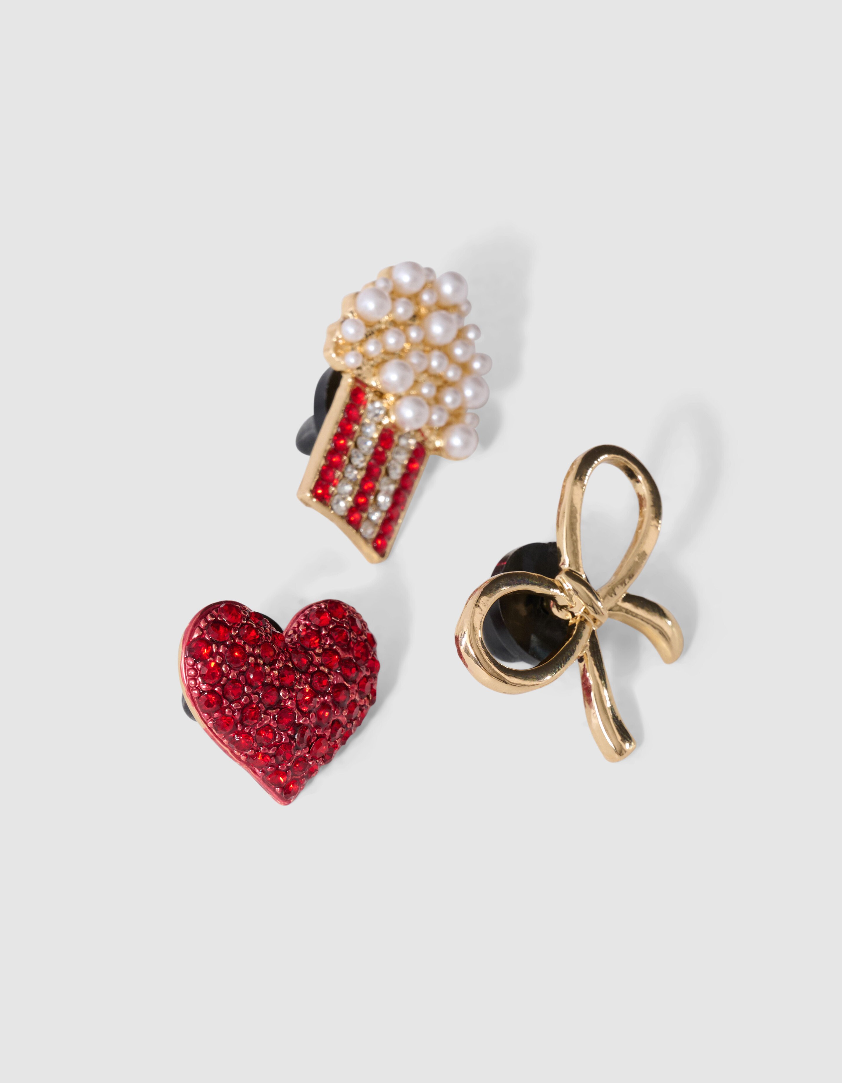 Popcorn Broche Set Rood SHOEBY ACCESSOIRES