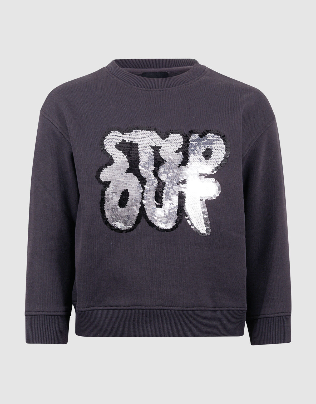 Two Way Sequin Sweater Donkergrijs SHOEBY BOYS