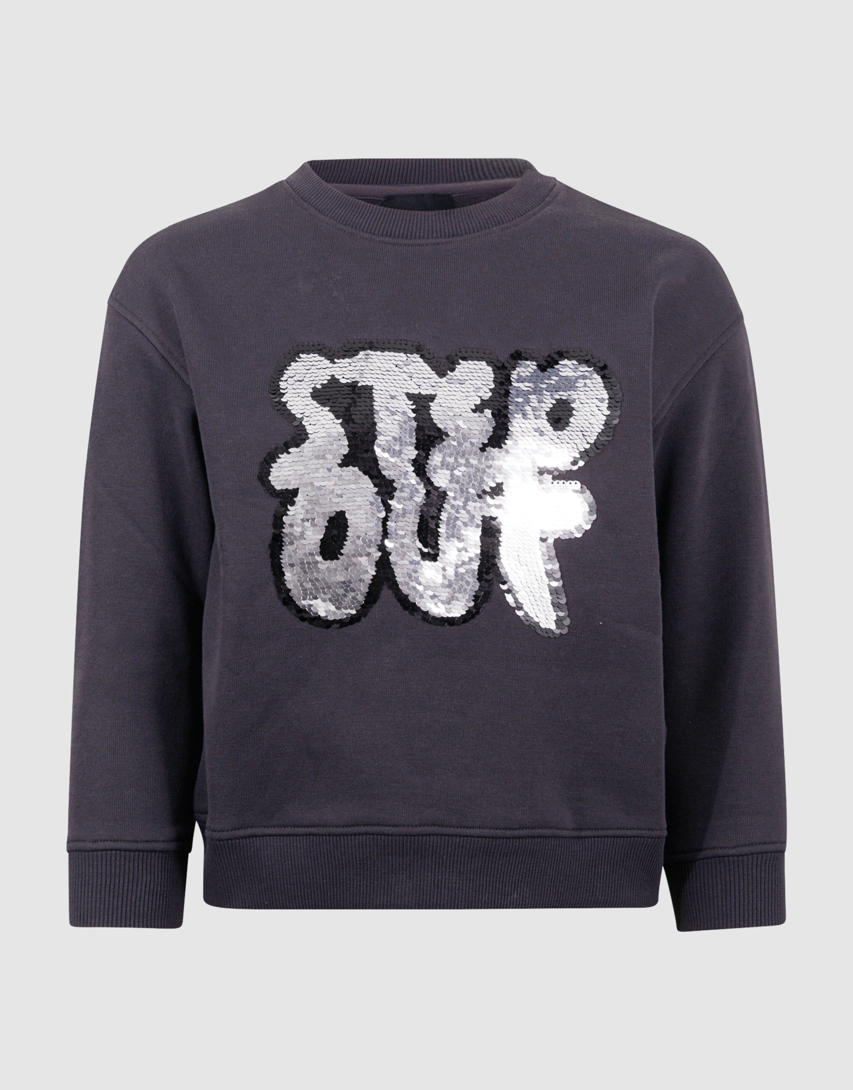 Two Way Sequin Sweater Donkergrijs SHOEBY BOYS