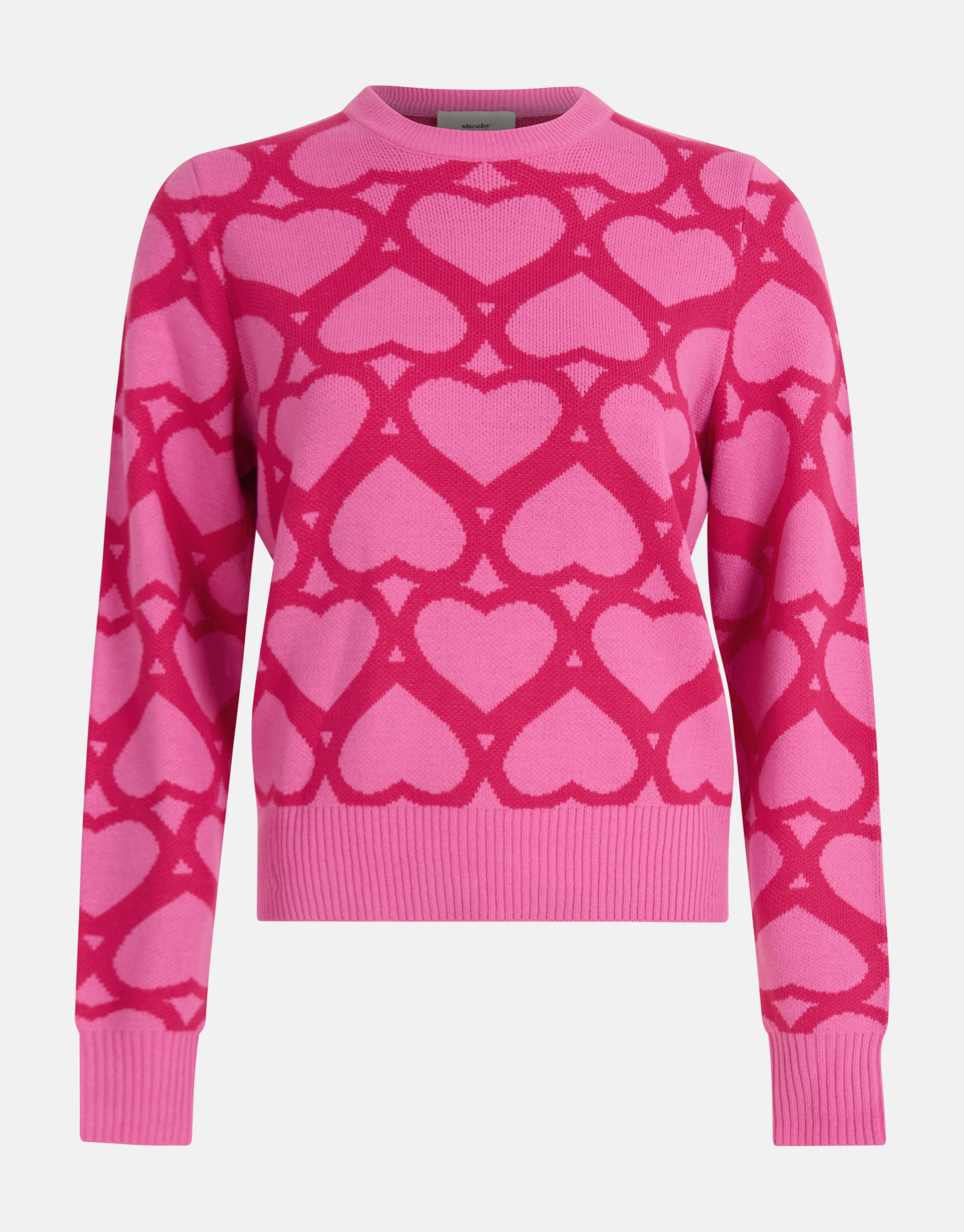Printed Jacquard Trui Roze SHOEBY WOMEN