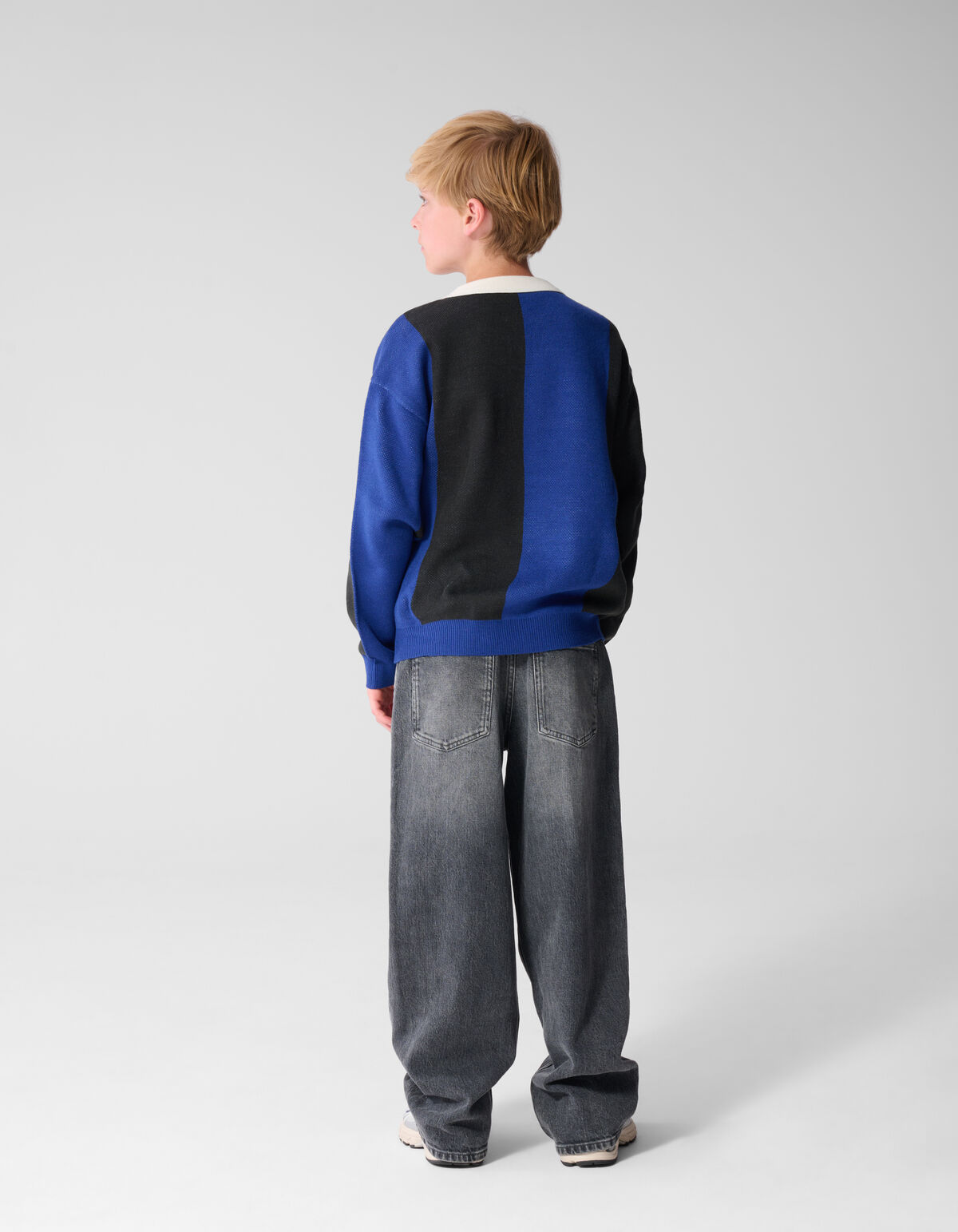 Sporty Gebreide Trui Donkerblauw SHOEBY BOYS