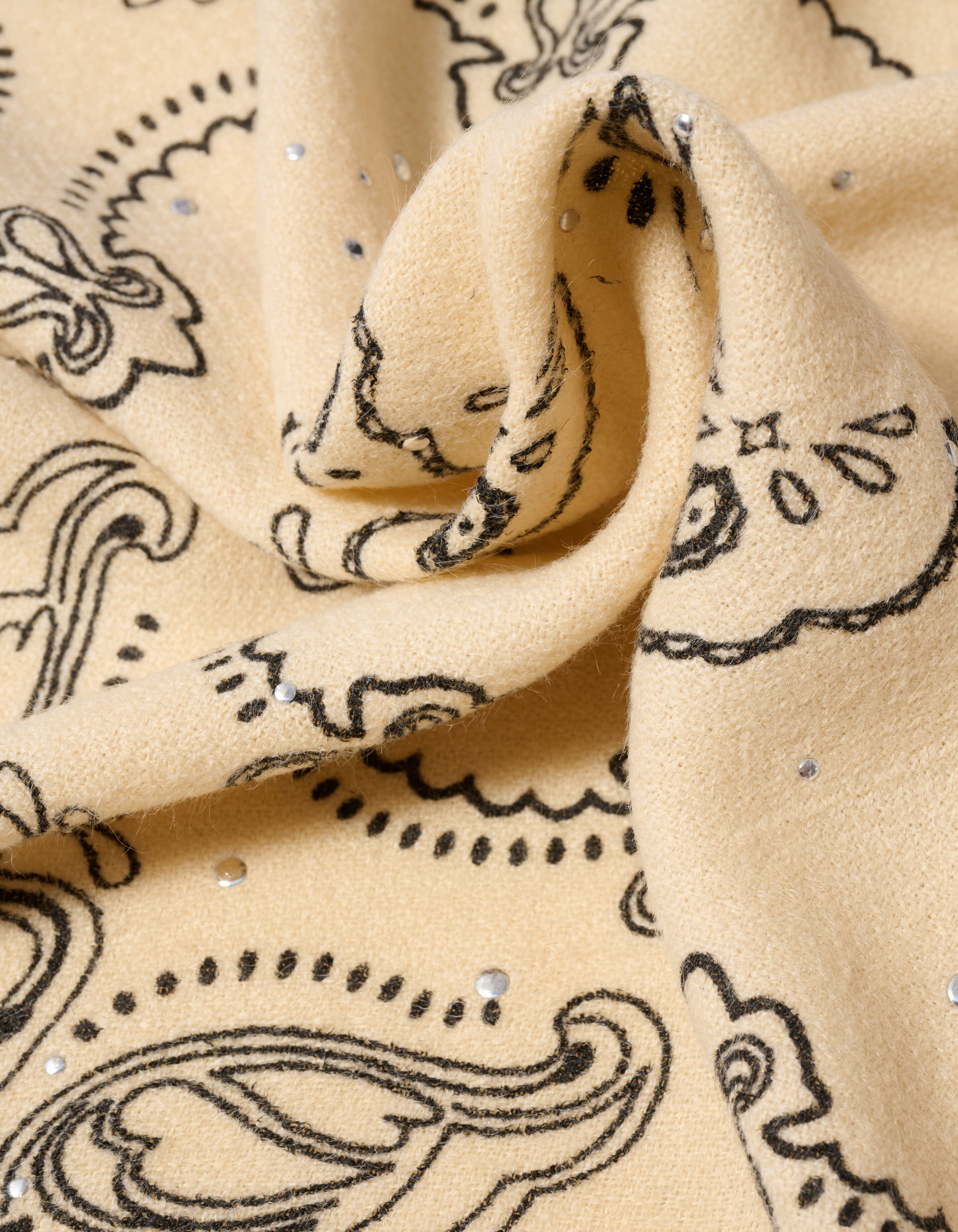Embellished Paisley Sjaal Gebroken Wit SHOEBY ACCESSOIRES