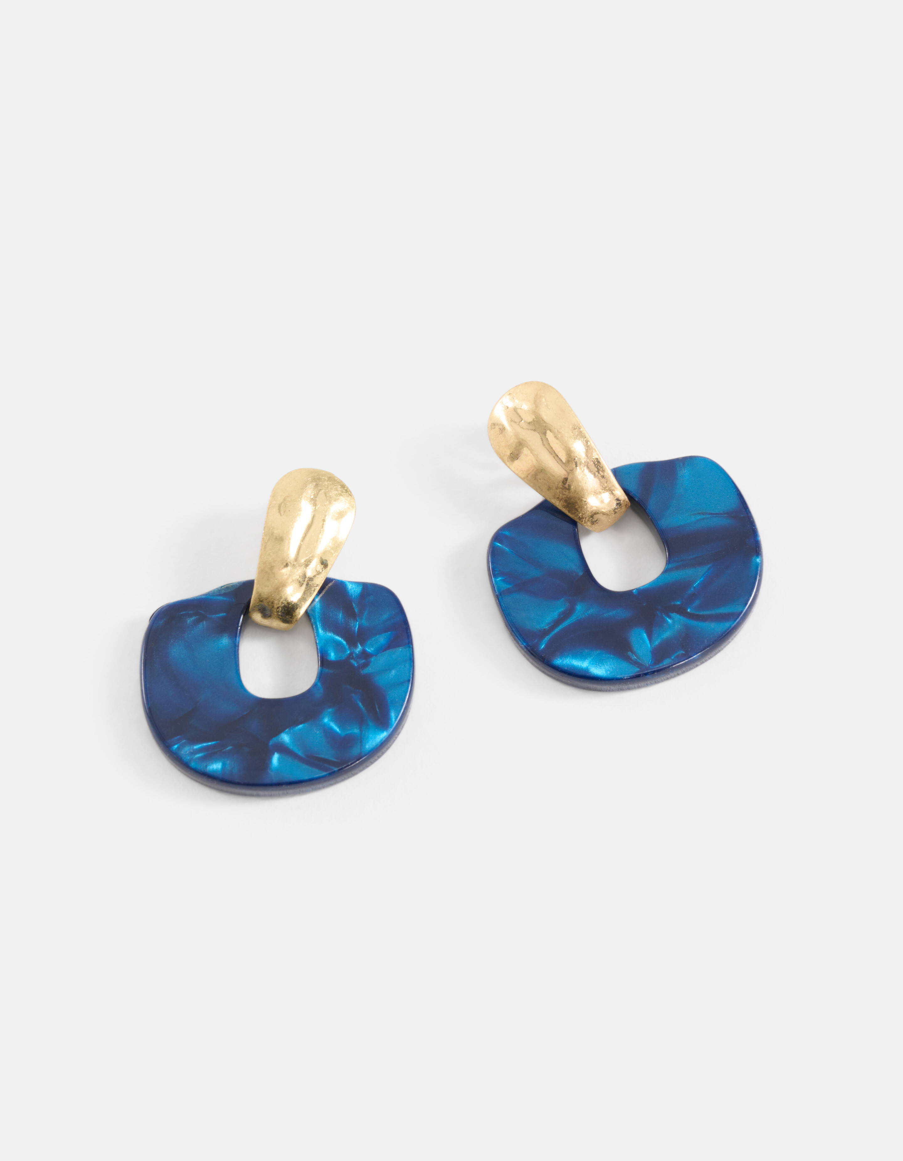 Marble Oorbellen Blauw SHOEBY ACCESSOIRES