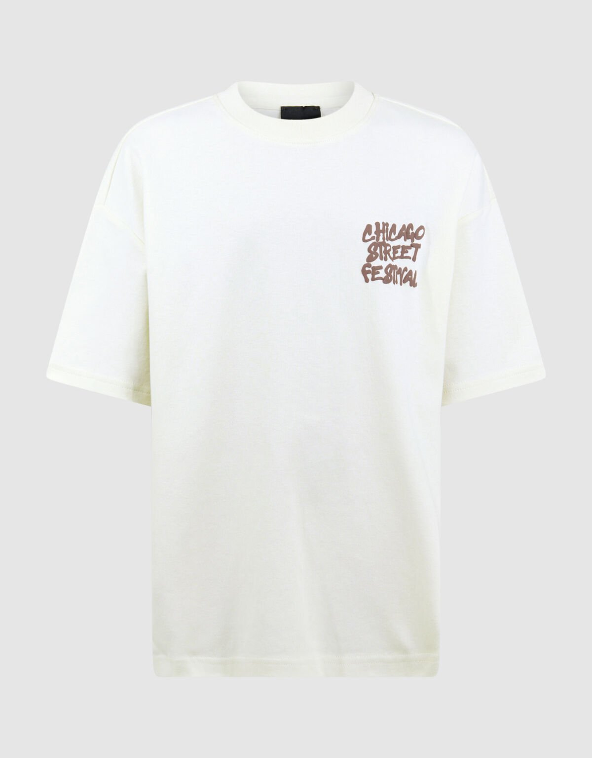 Festival Artwork T-shirt Gebroken Wit SHOEBY BOYS