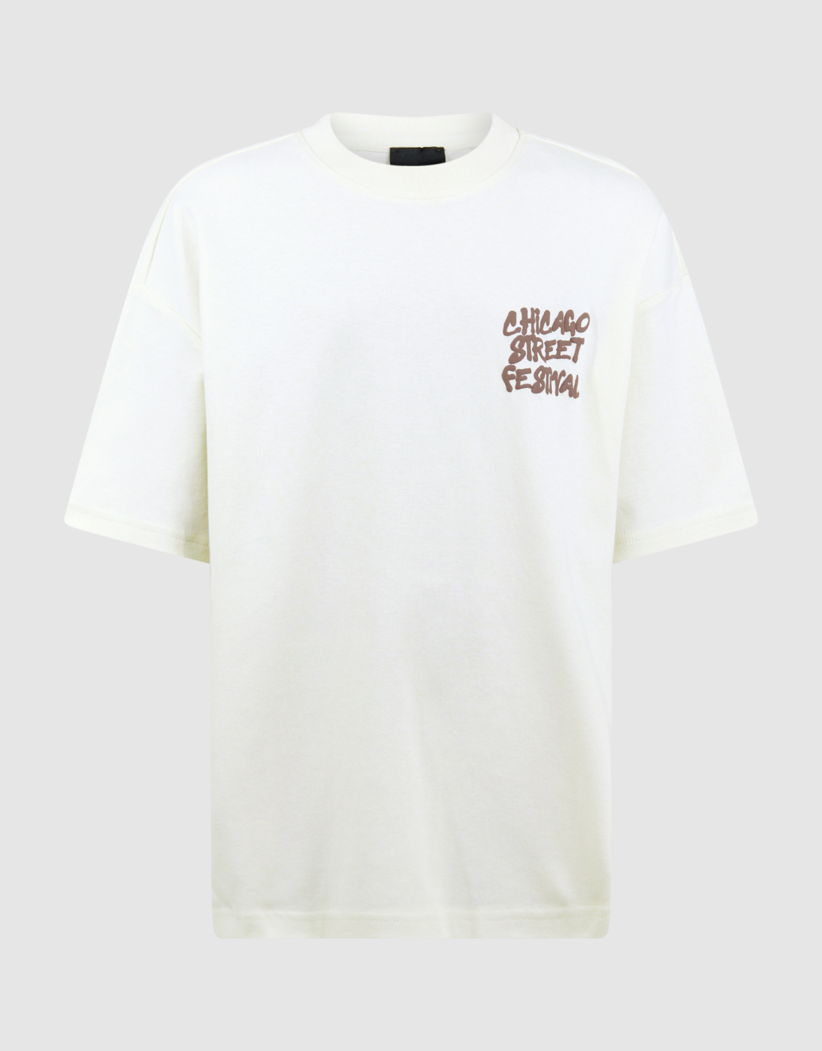 Festival Artwork T-shirt Gebroken Wit SHOEBY BOYS