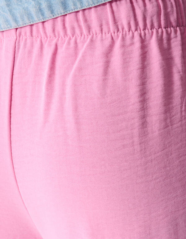 Piping Wide Leg Fit Broek Lichtroze SHOEBY GIRLS