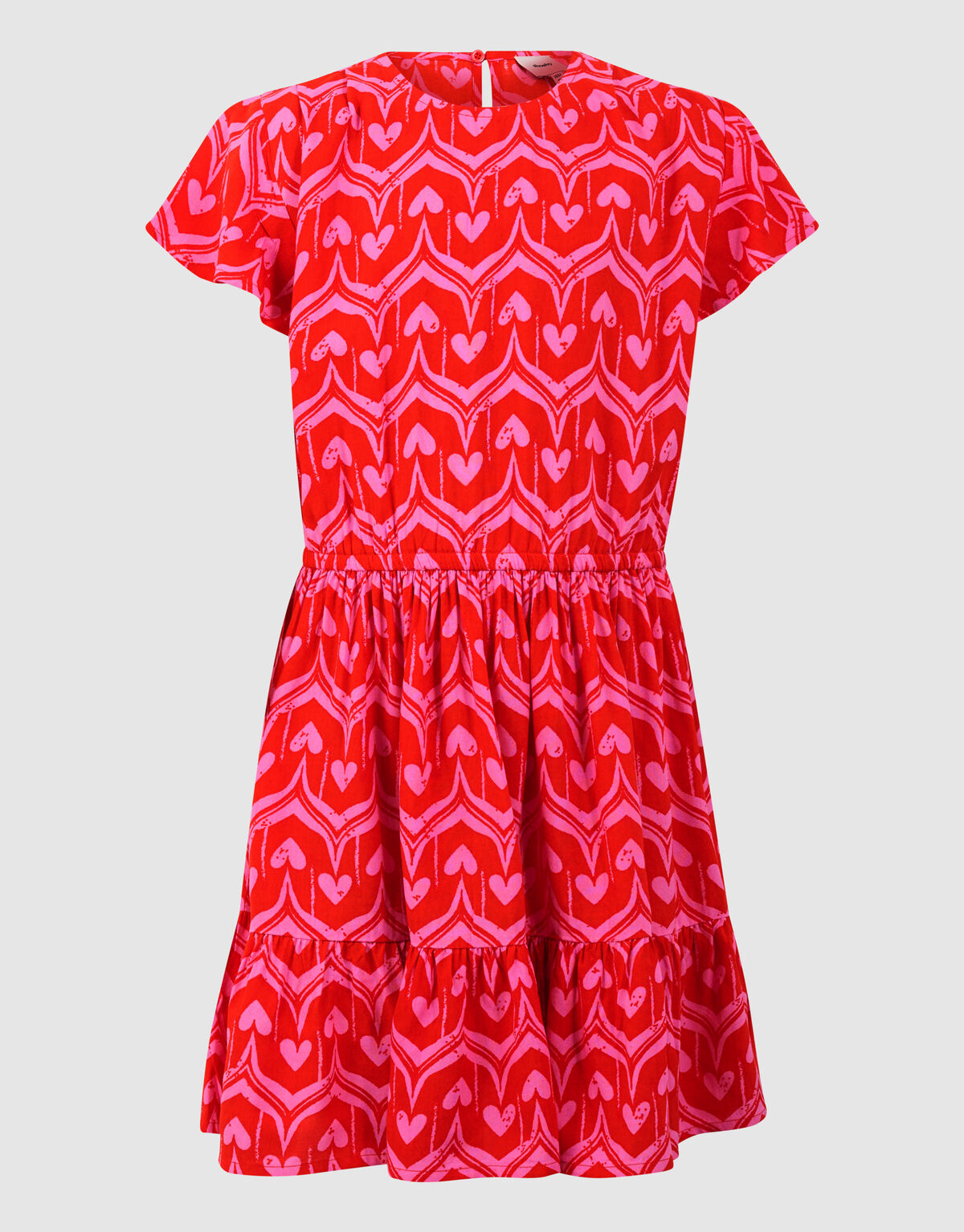 Heart Print Mini Jurk Roze SHOEBY GIRLS