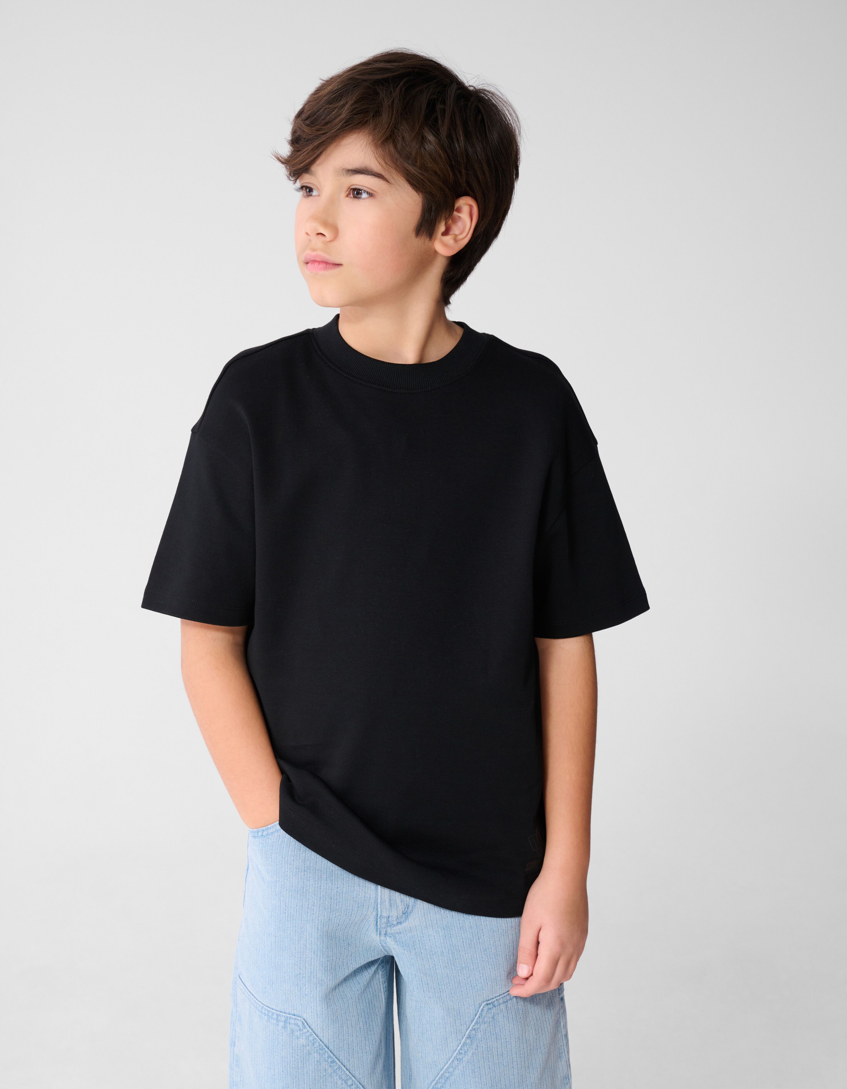 Basic T-shirt Zwart SHOEBY BOYS