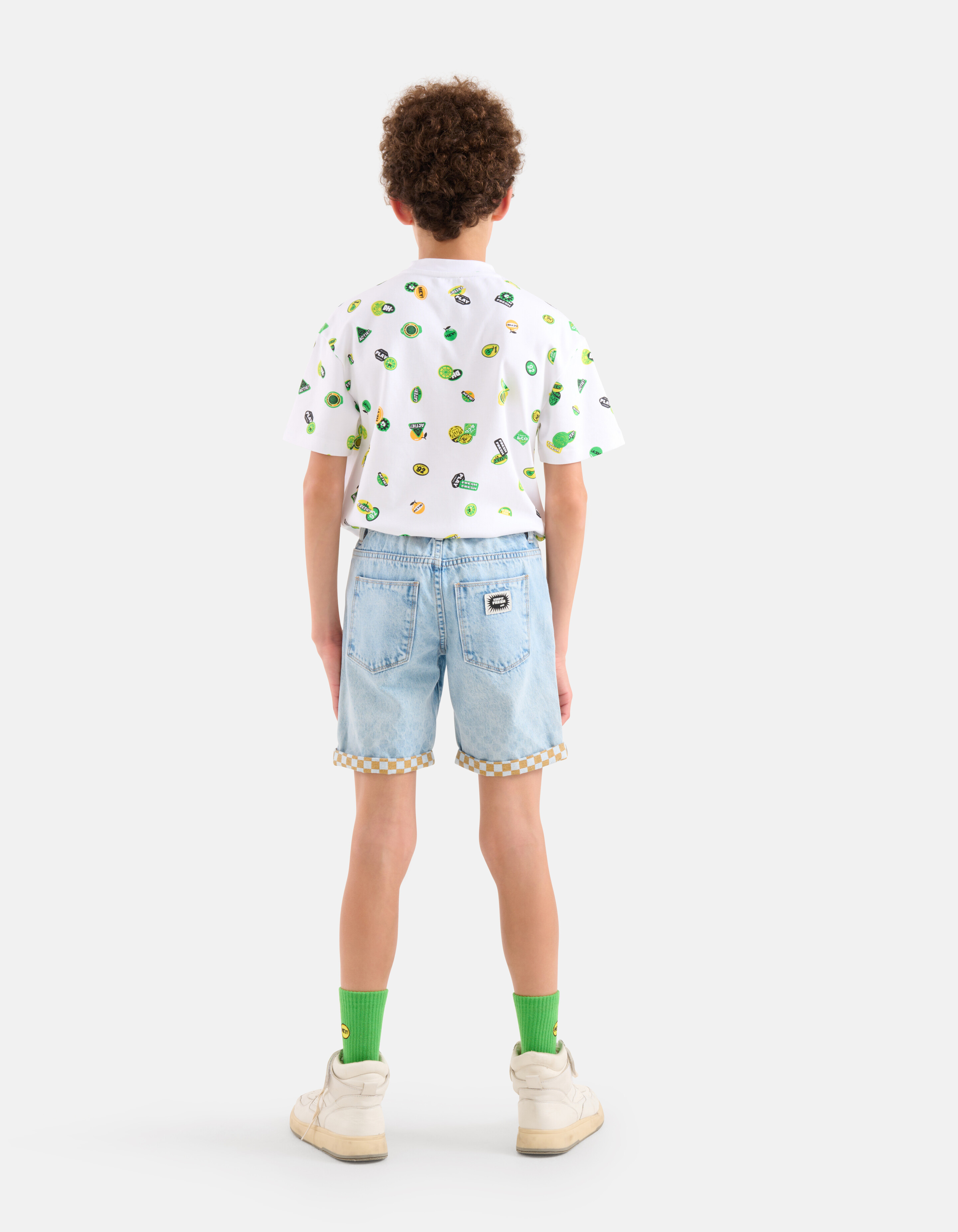 Artwork Denim Short Bleached By Dylan SHOEBY BOYS
