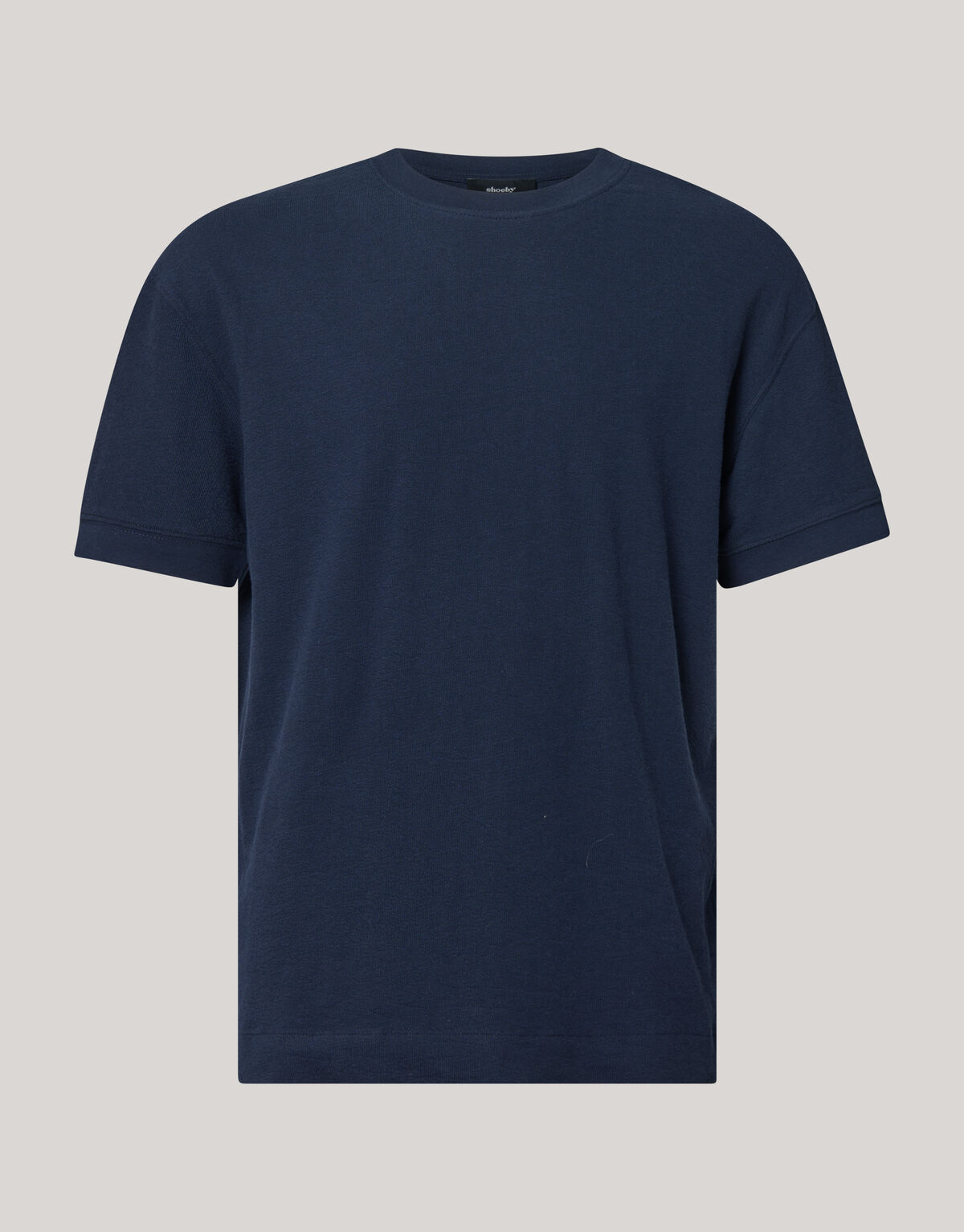 Slub Structuur T-shirt Donkerblauw SHOEBY MEN