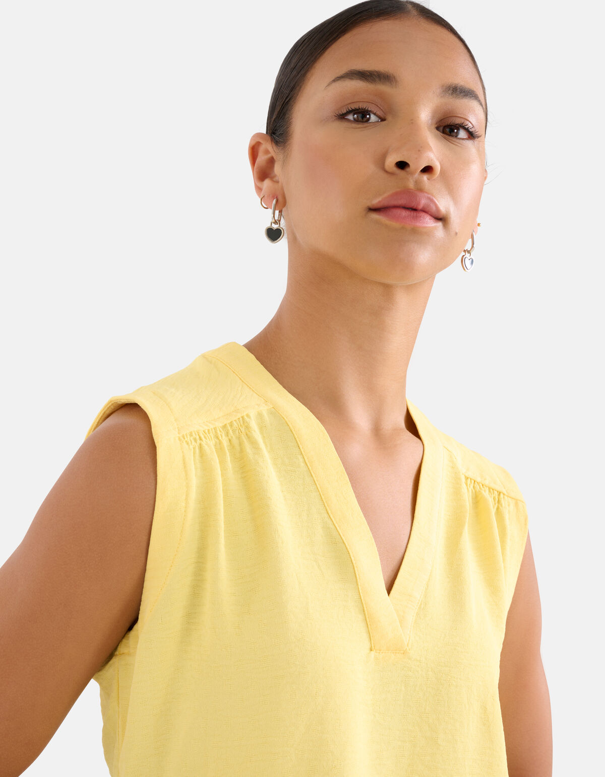 Jacquard Top Geel SHOEBY WOMEN