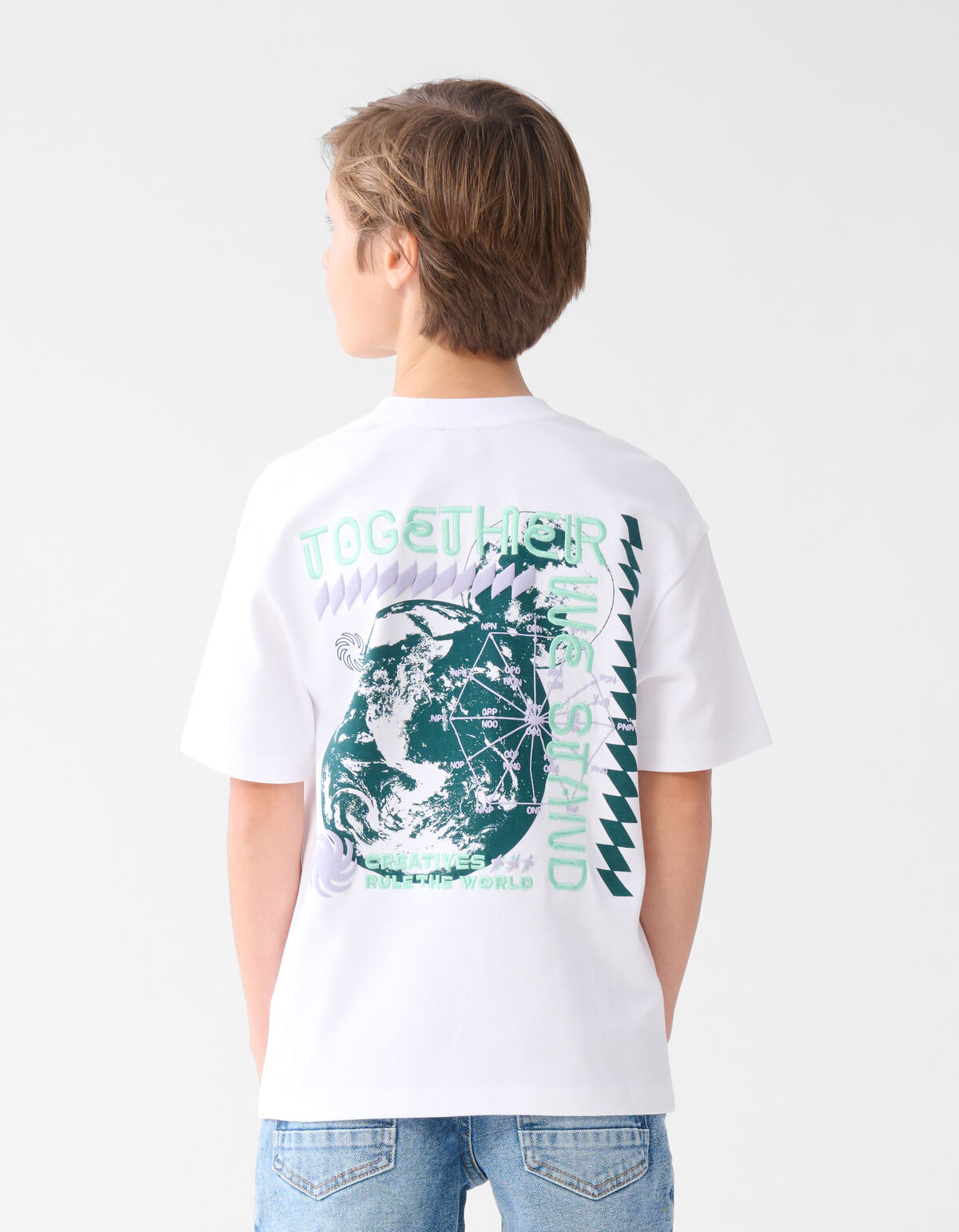 Artwork T-shirt Wit SHOEBY BOYS