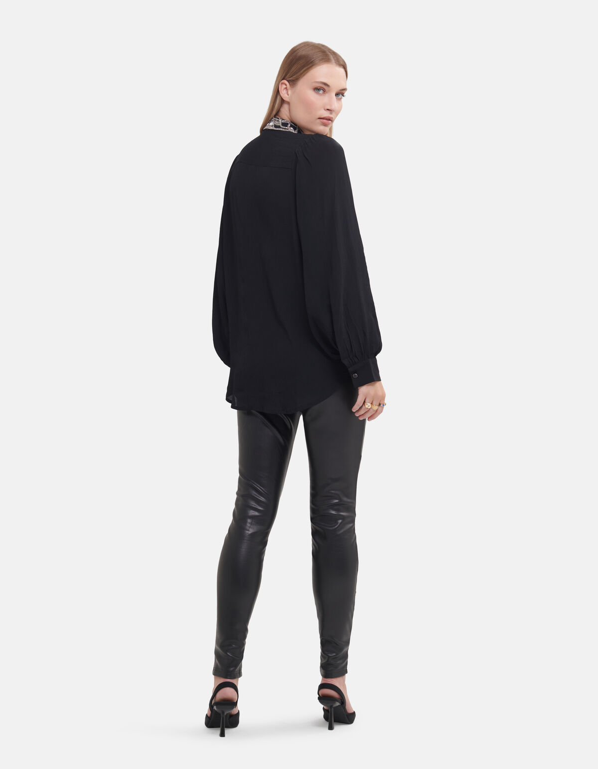 Vegan Leren Broek Zwart SHOEBY WOMEN