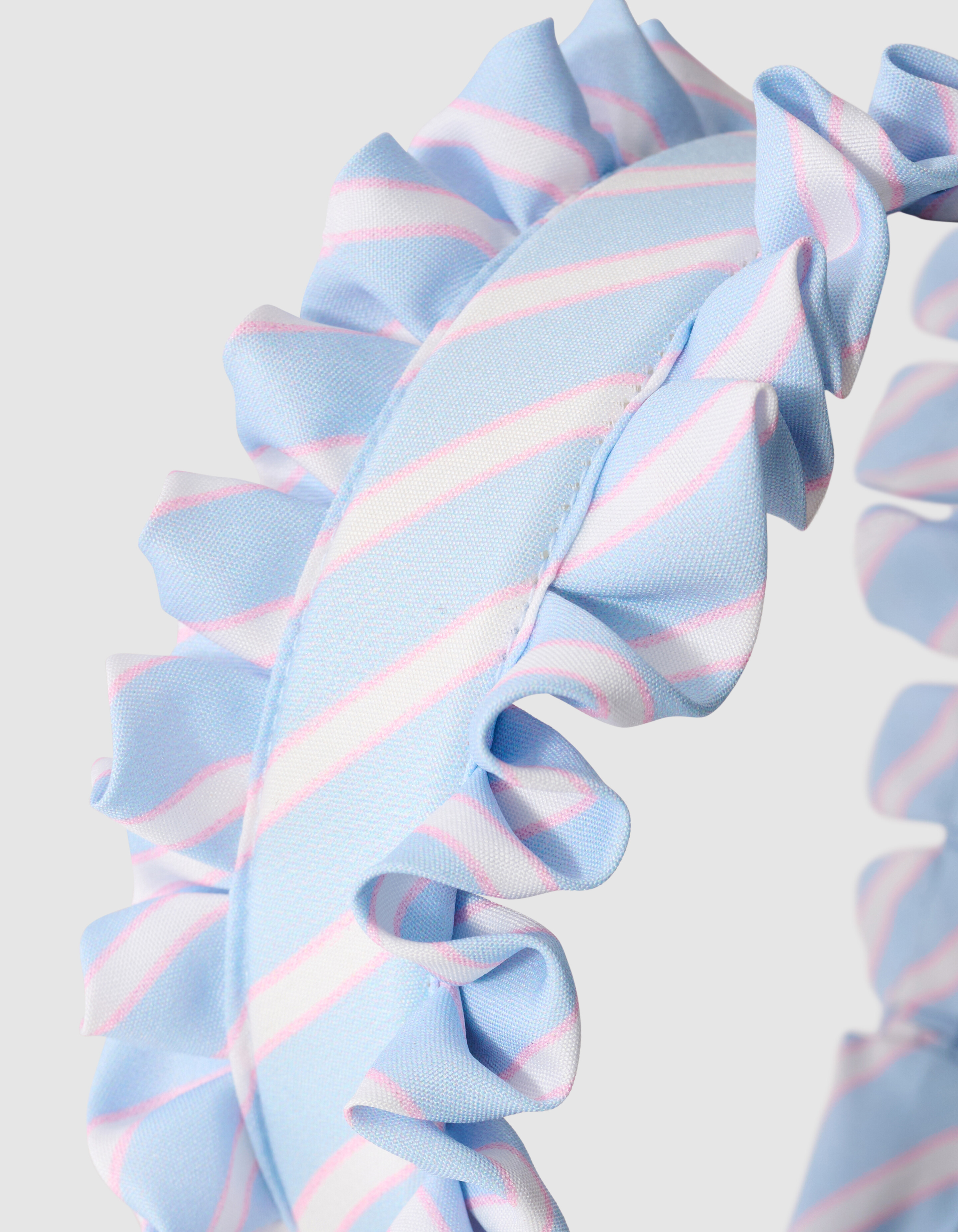 Ruffle Stripe Haarband Blauw SHOEBY ACCESSOIRES