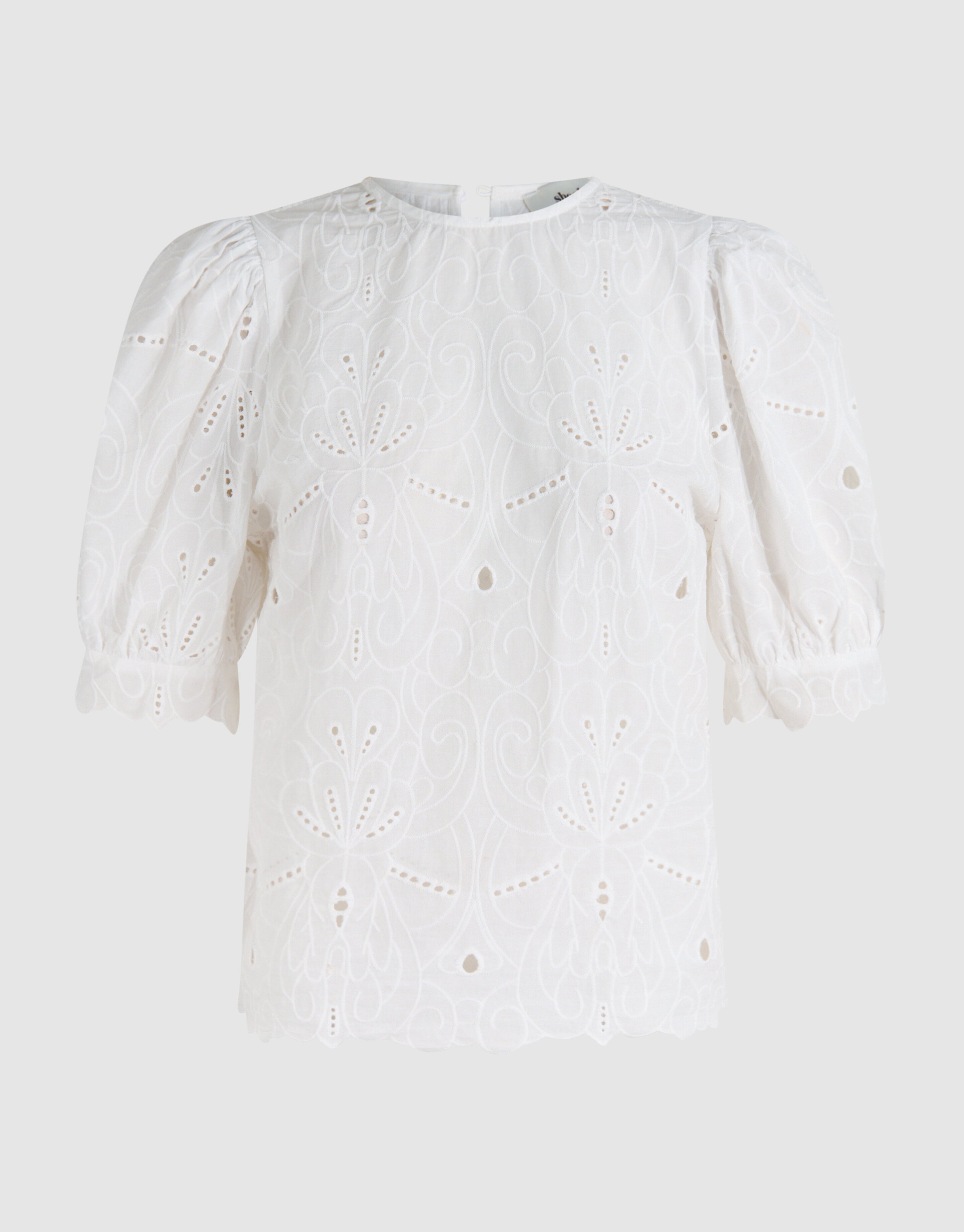 Embroidery Top Gebroken Wit By Fred SHOEBY WOMEN